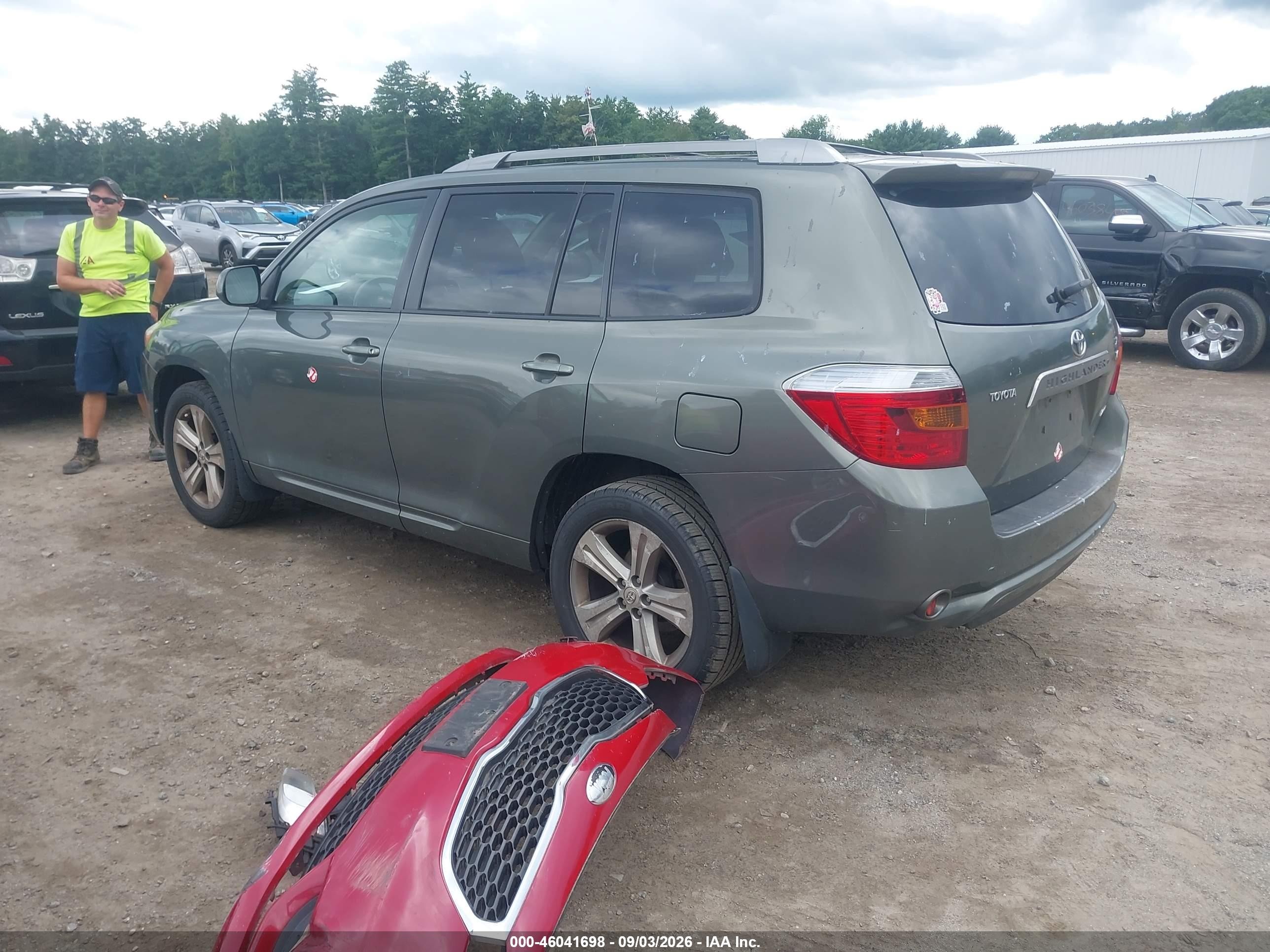 2008 Toyota Highlander Sport Зеленый vin: JTEES43A982015796