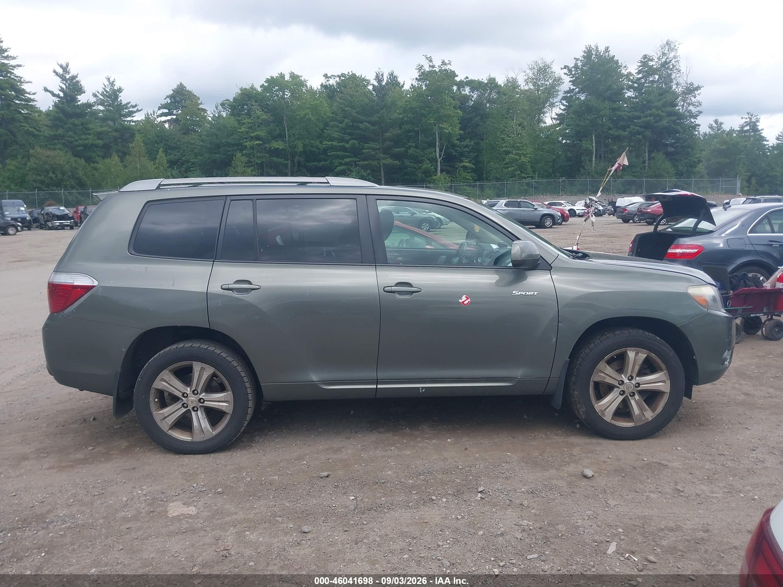 2008 Toyota Highlander Sport Зеленый vin: JTEES43A982015796