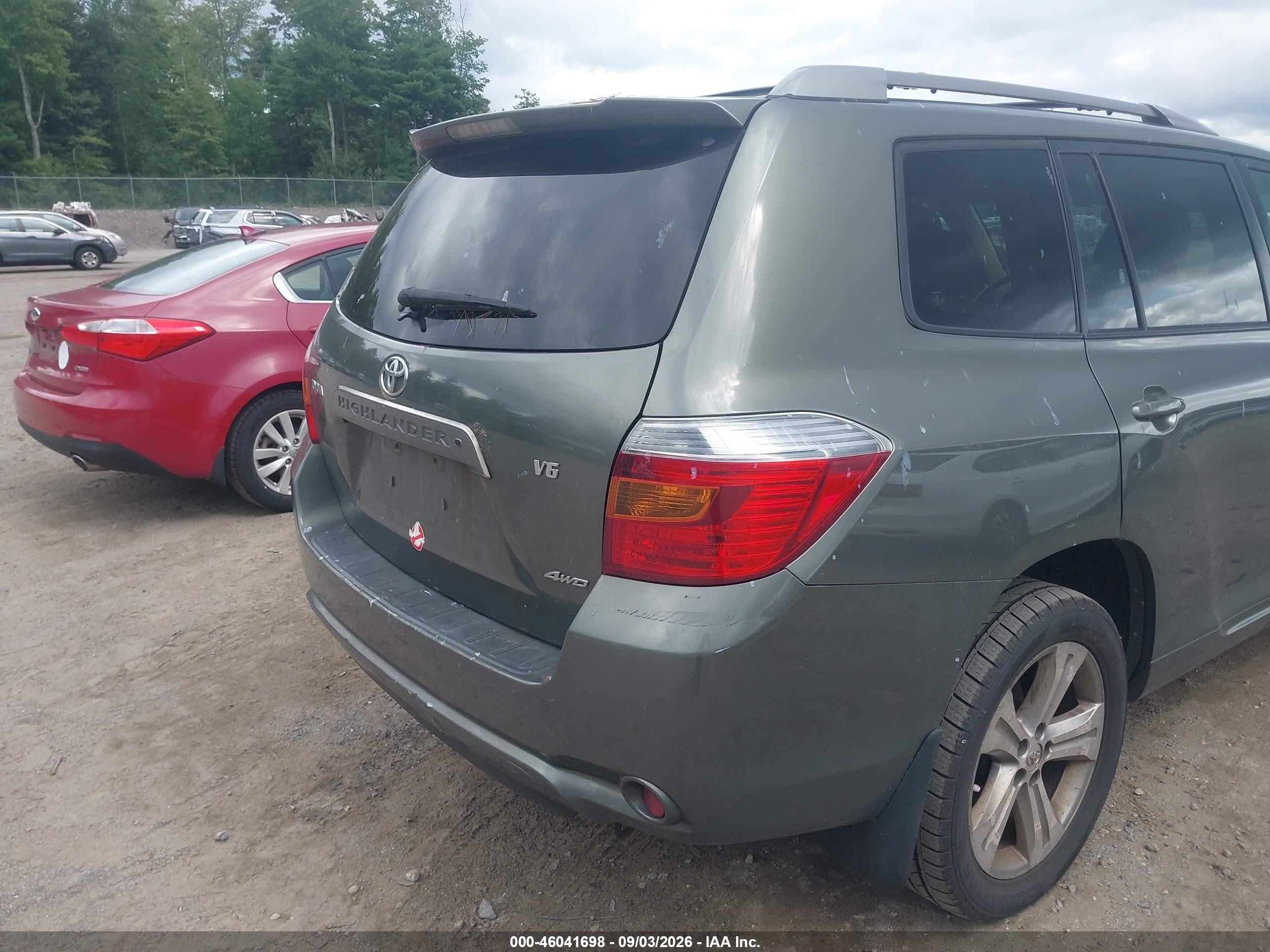 2008 Toyota Highlander Sport Зеленый vin: JTEES43A982015796
