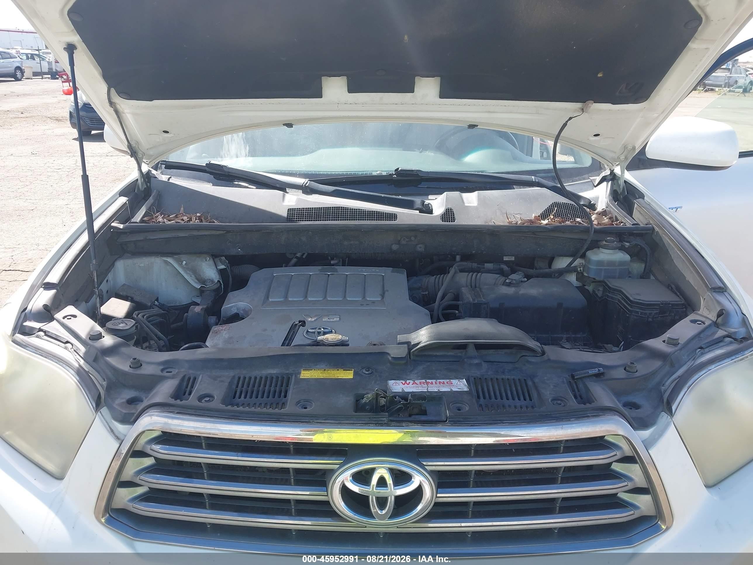 2008 Toyota Highlander Sport White vin: JTEES43A982016592