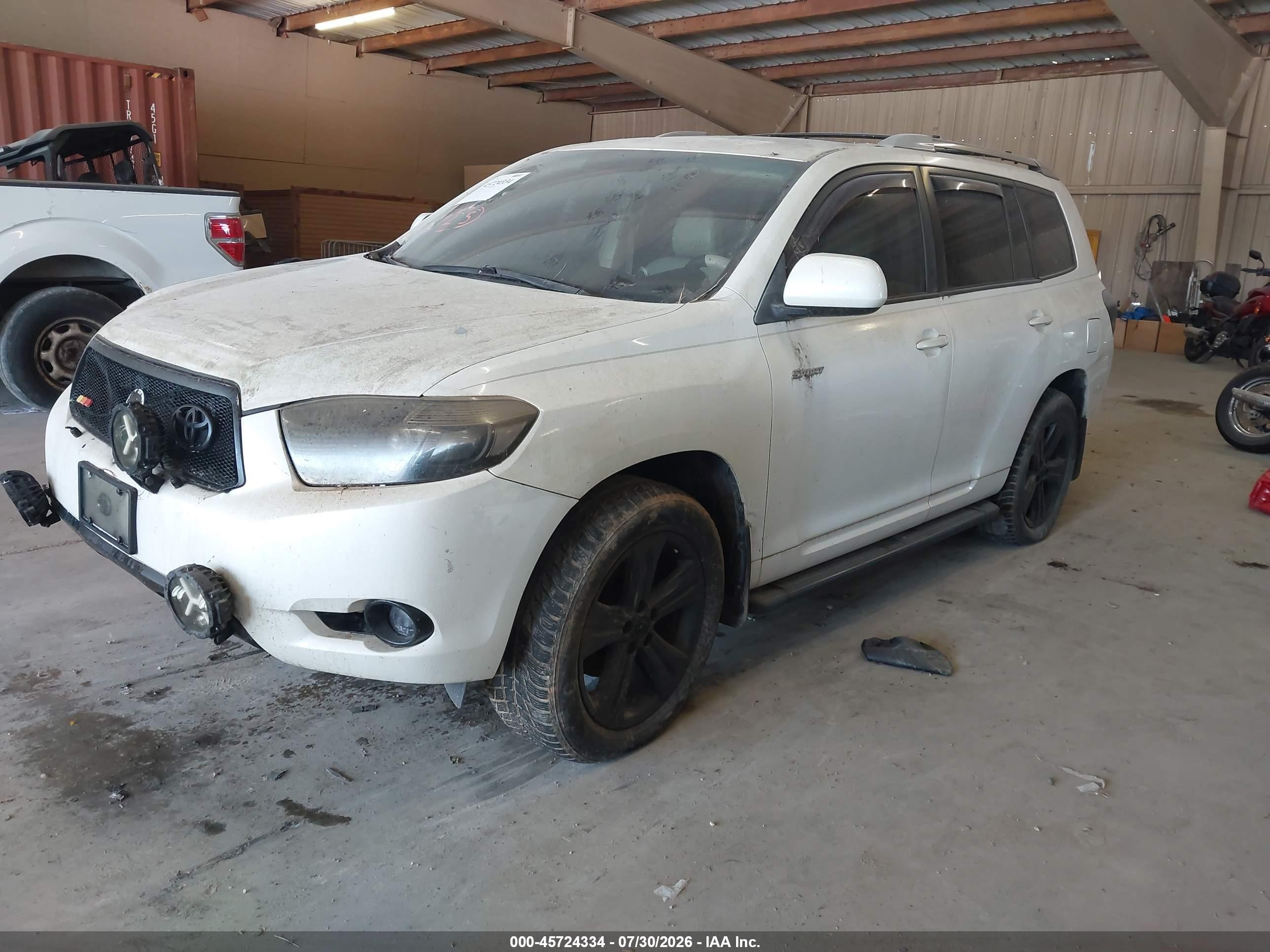 2008 Toyota Highlander Sport White vin: JTEES43A982018391