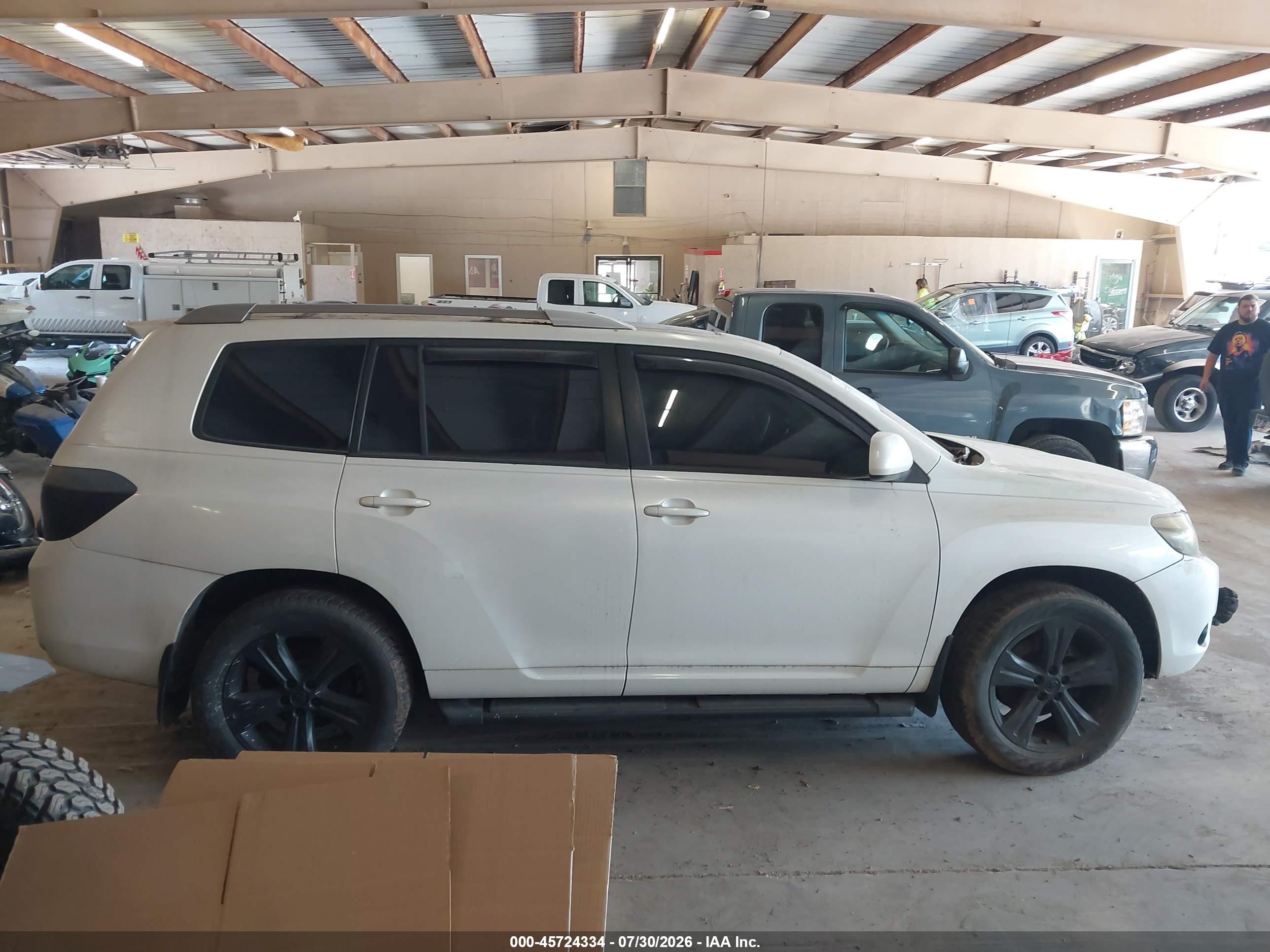 2008 Toyota Highlander Sport White vin: JTEES43A982018391