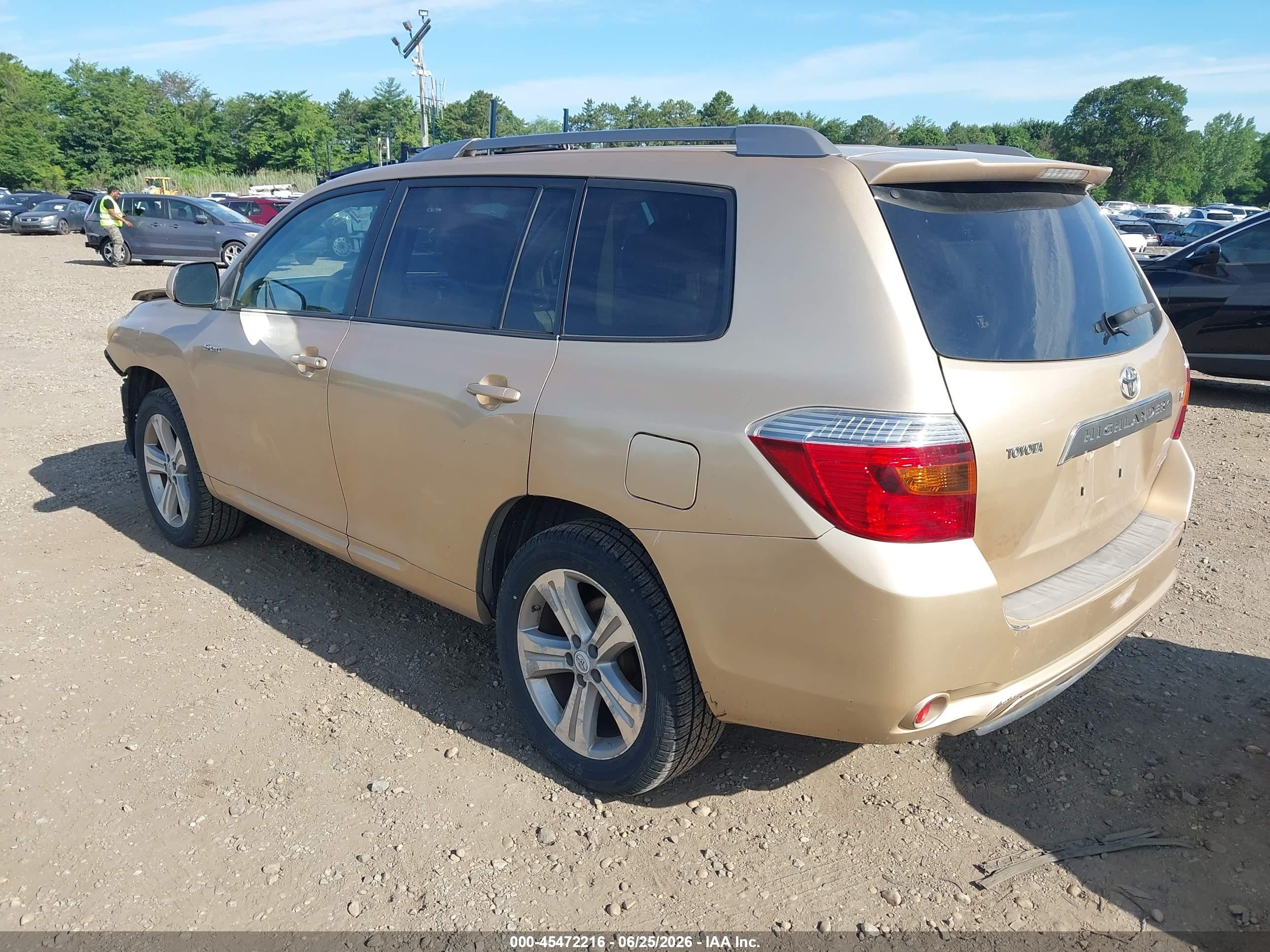 2008 Toyota Highlander Sport Tan vin: JTEES43A982056073