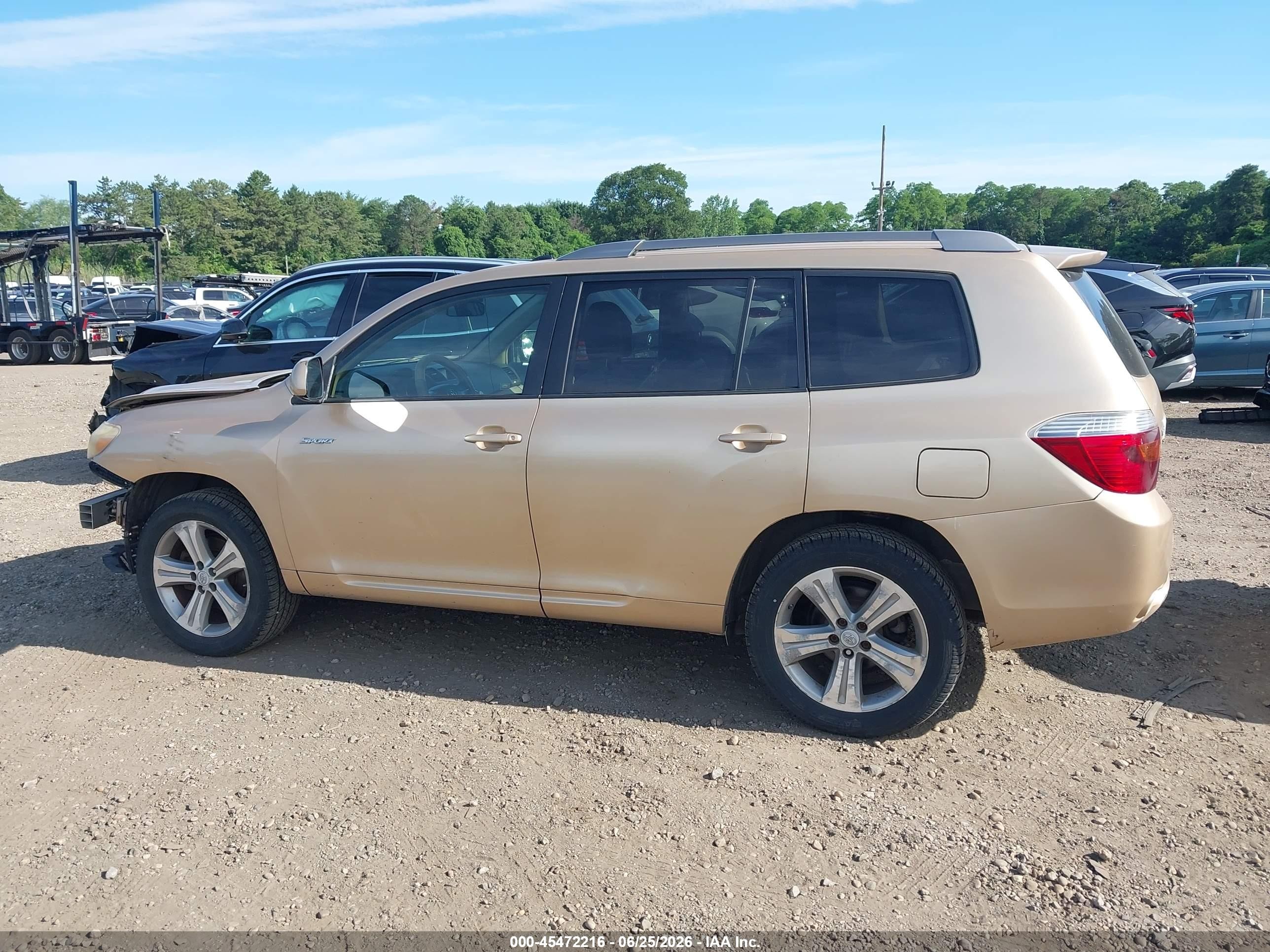 2008 Toyota Highlander Sport Tan vin: JTEES43A982056073