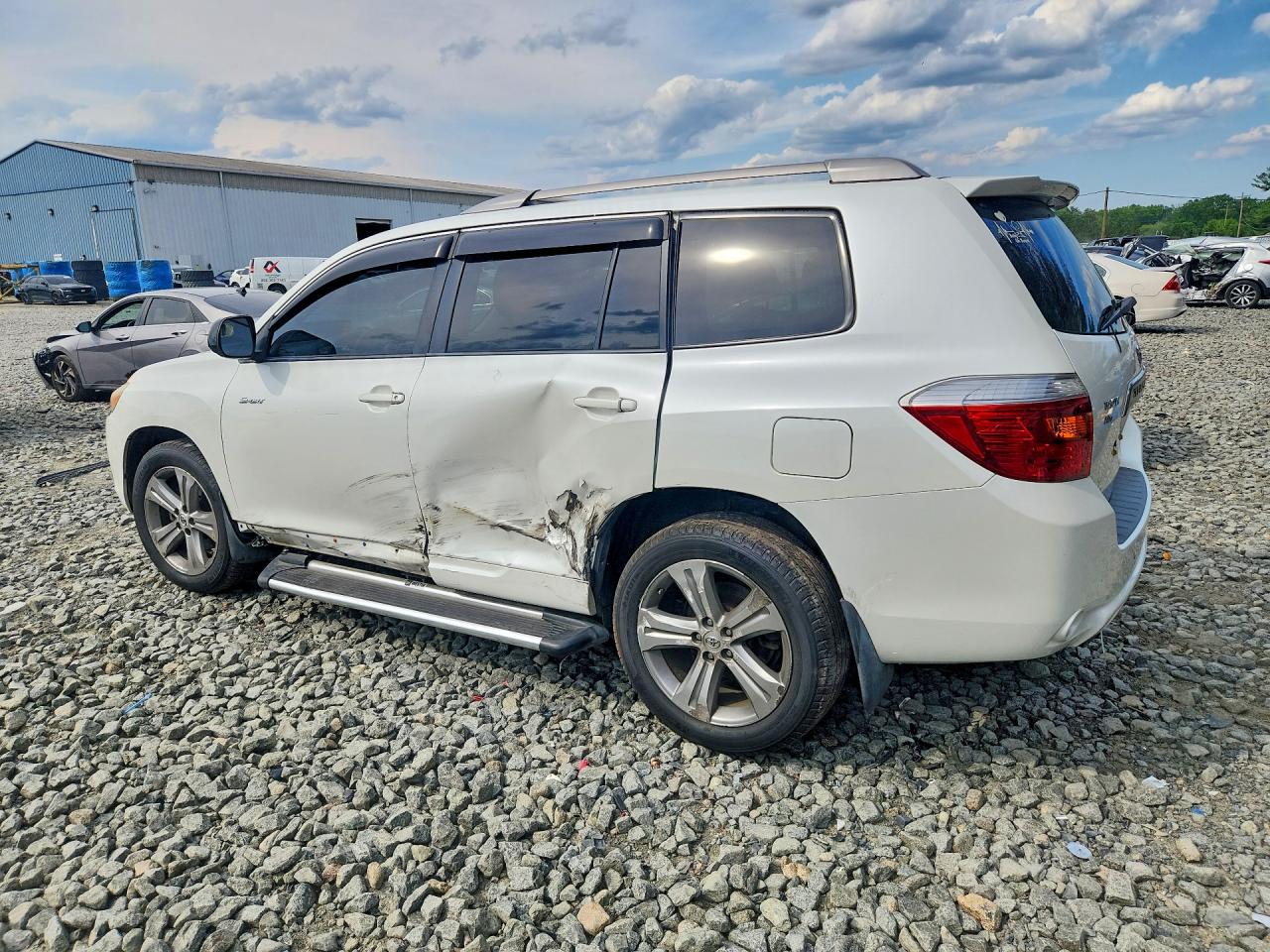 2008 Toyota Highlander Sport White vin: JTEES43A982085122