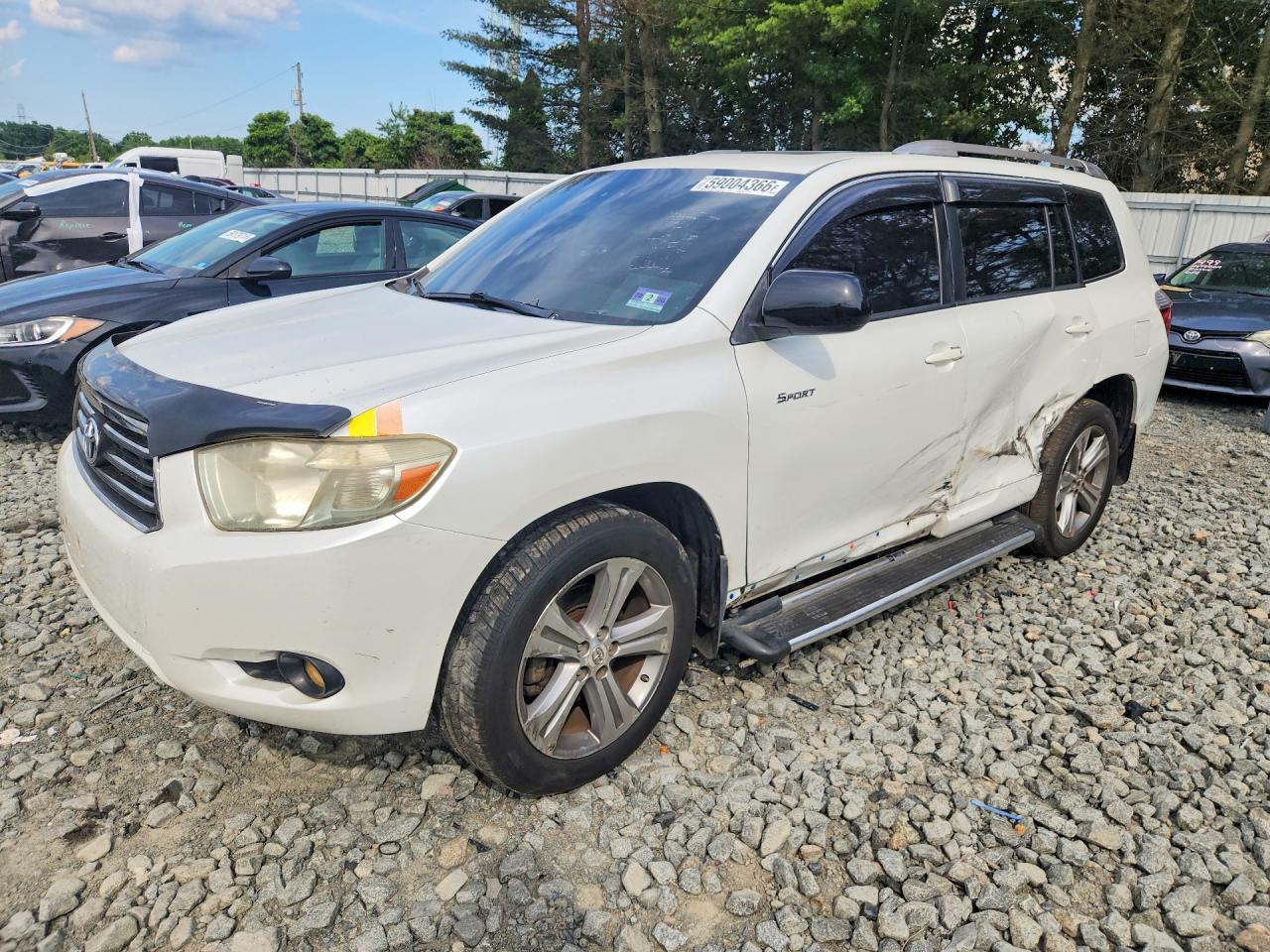 2008 Toyota Highlander Sport White vin: JTEES43A982085122