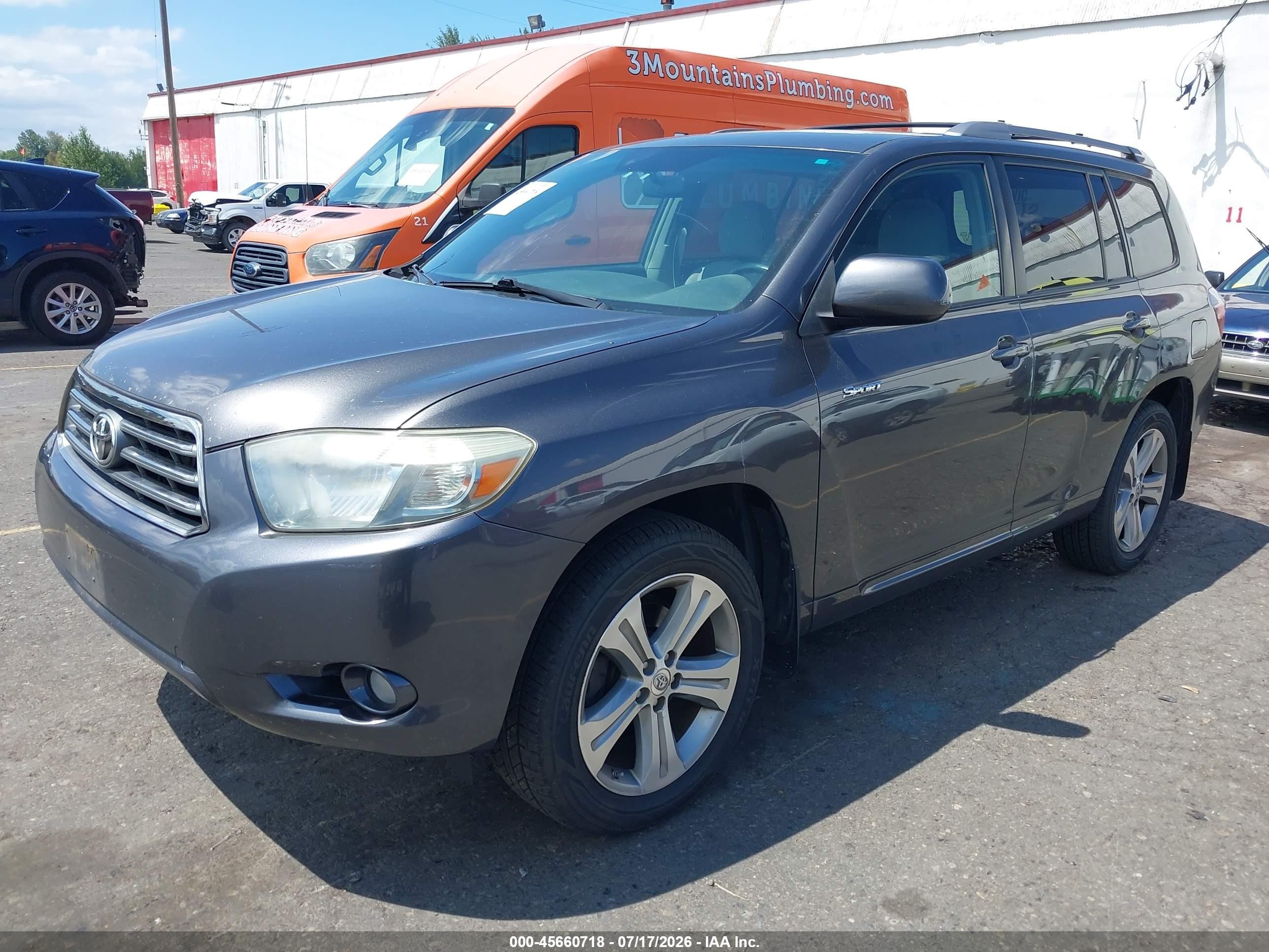 2008 Toyota Highlander Sport Gray vin: JTEES43A982088439