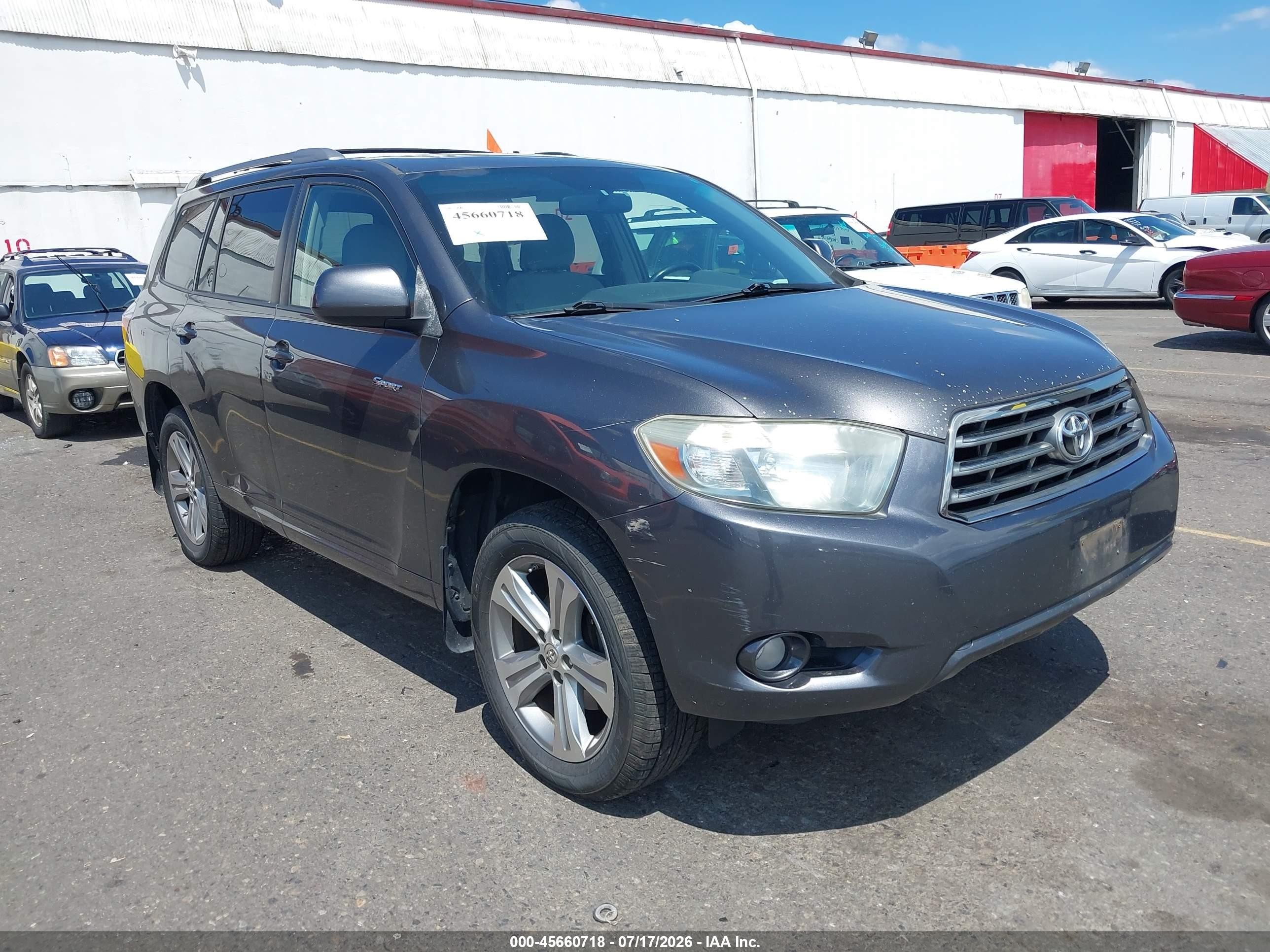 2008 Toyota Highlander Sport Gray vin: JTEES43A982088439