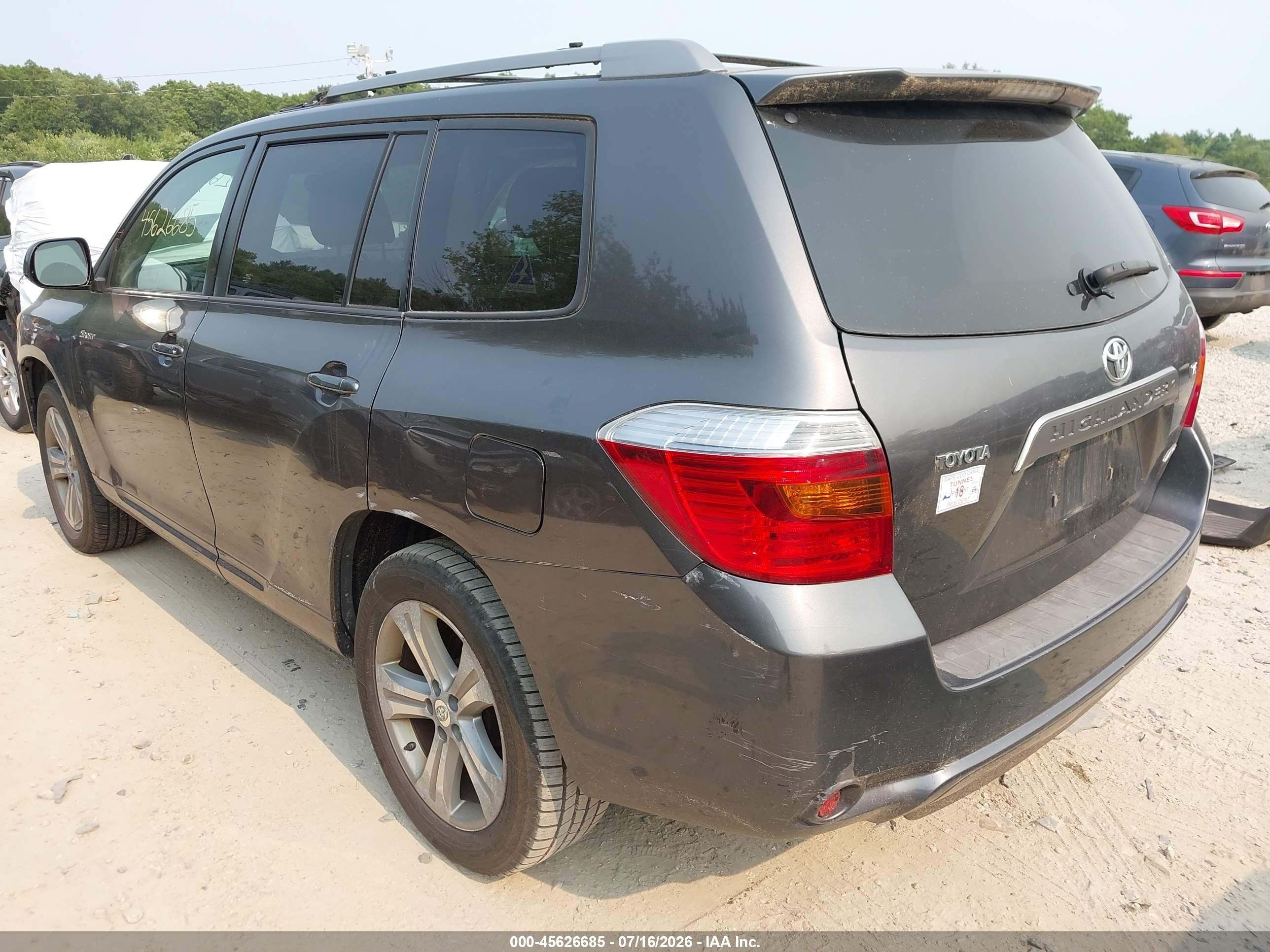 2008 Toyota Highlander Sport Gray vin: JTEES43A982094516