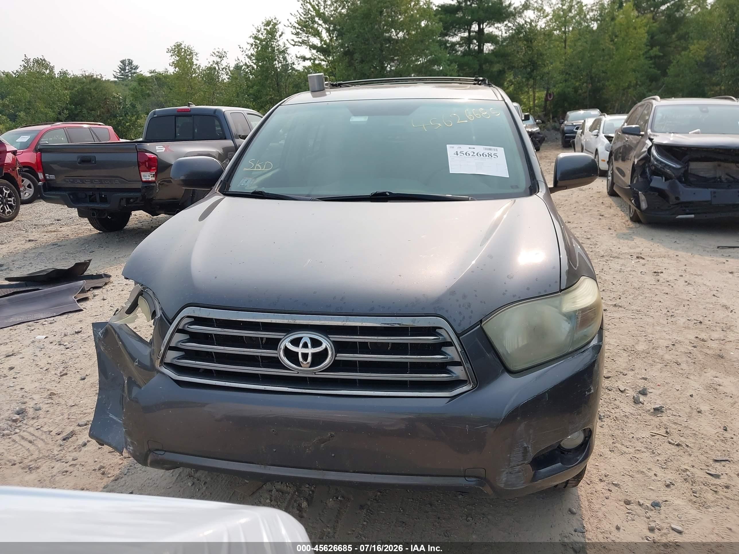 2008 Toyota Highlander Sport Gray vin: JTEES43A982094516