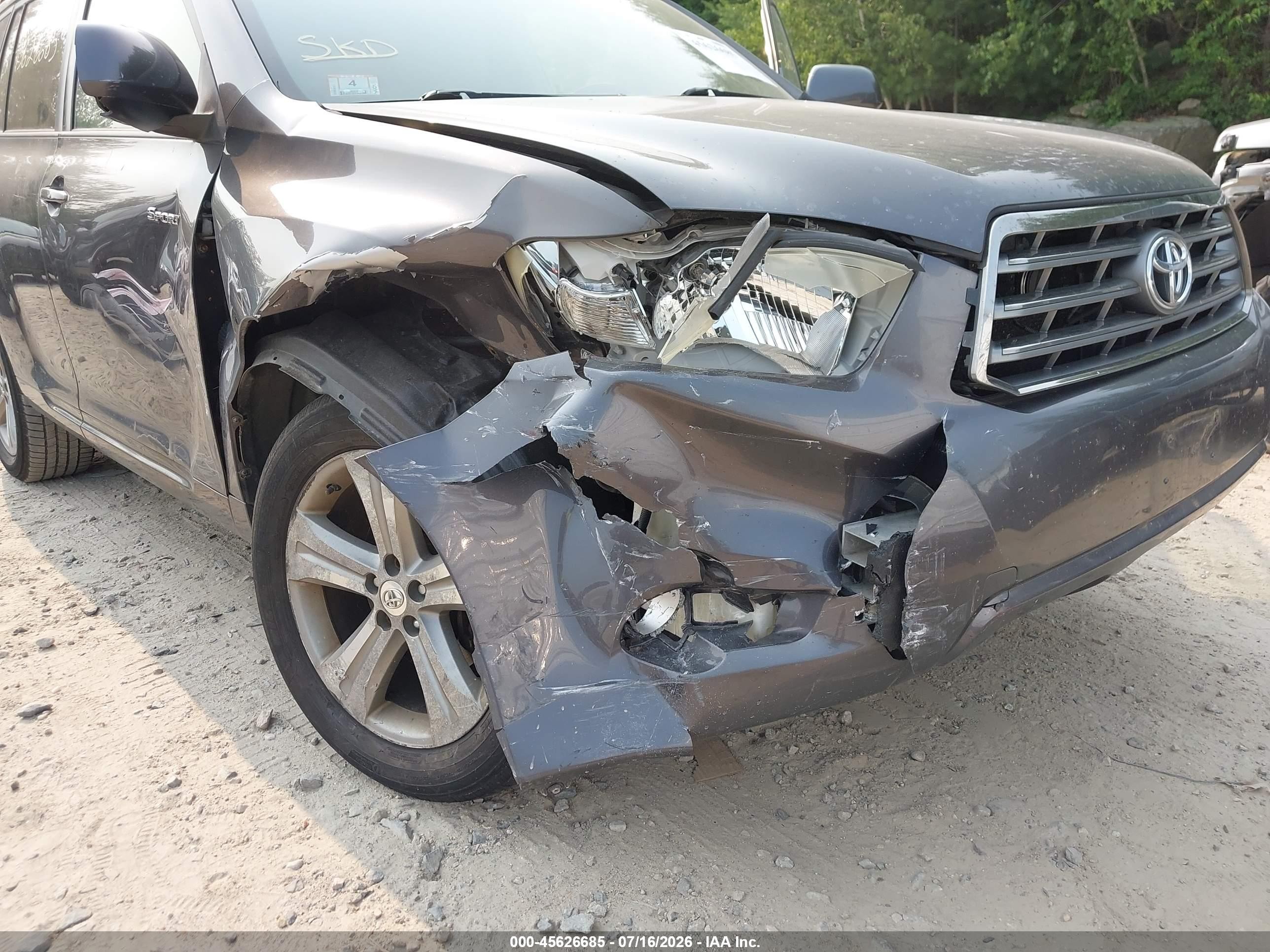 2008 Toyota Highlander Sport Gray vin: JTEES43A982094516