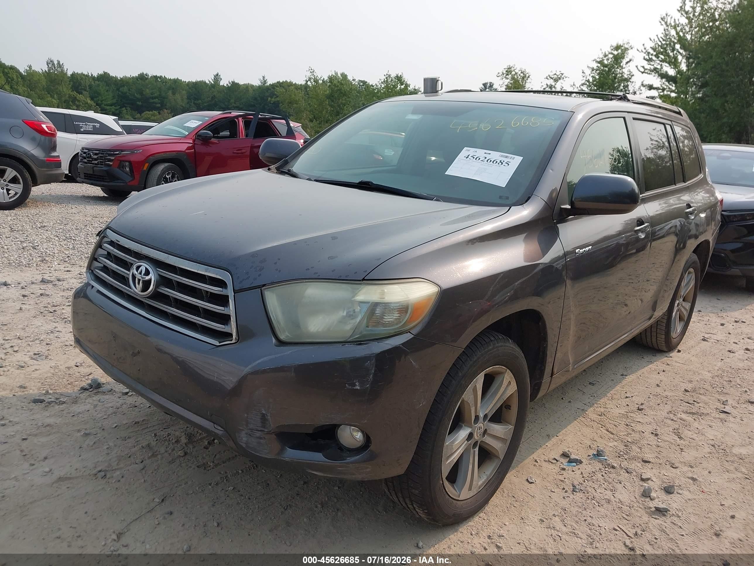 2008 Toyota Highlander Sport Gray vin: JTEES43A982094516