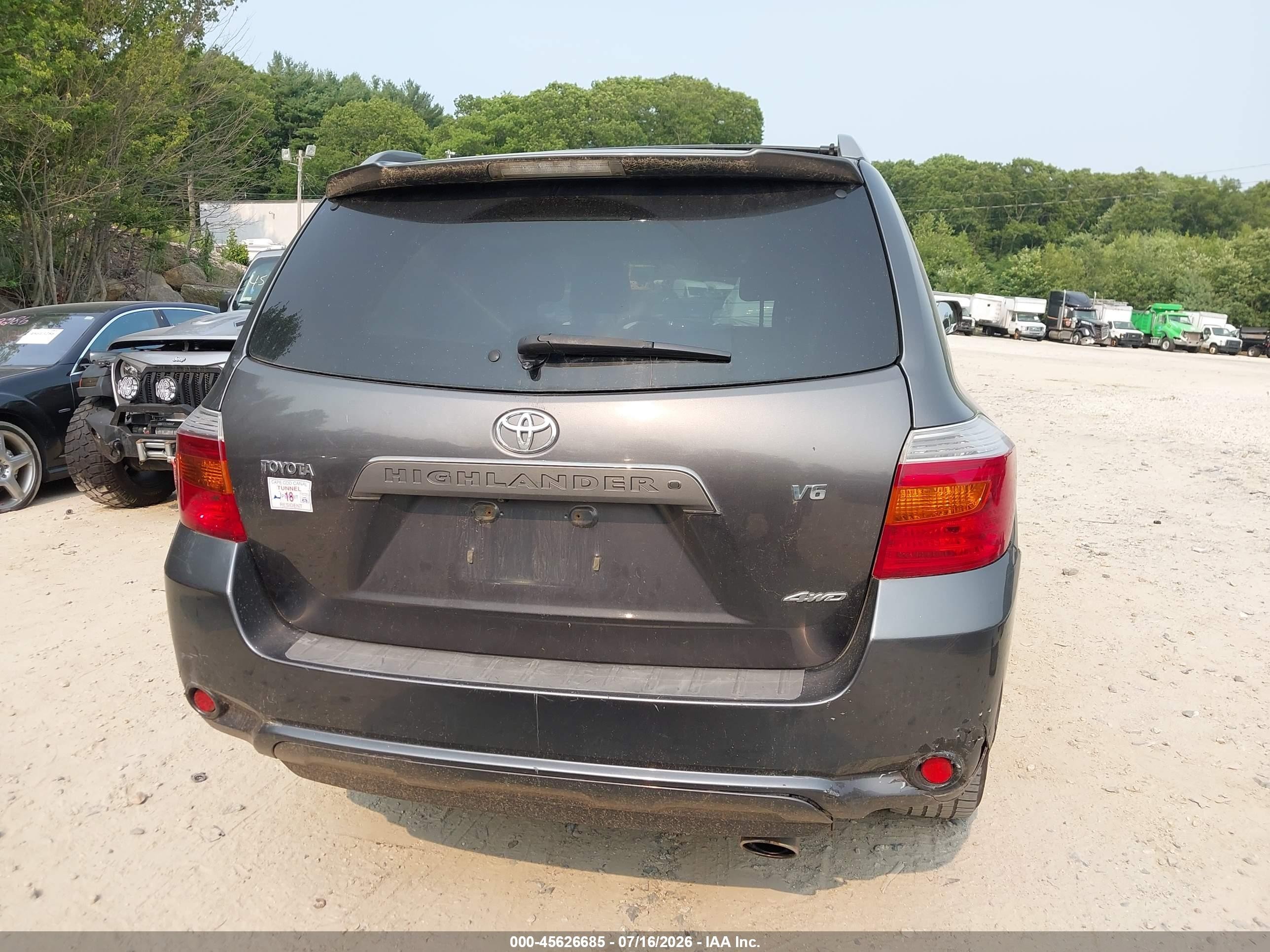 2008 Toyota Highlander Sport Gray vin: JTEES43A982094516