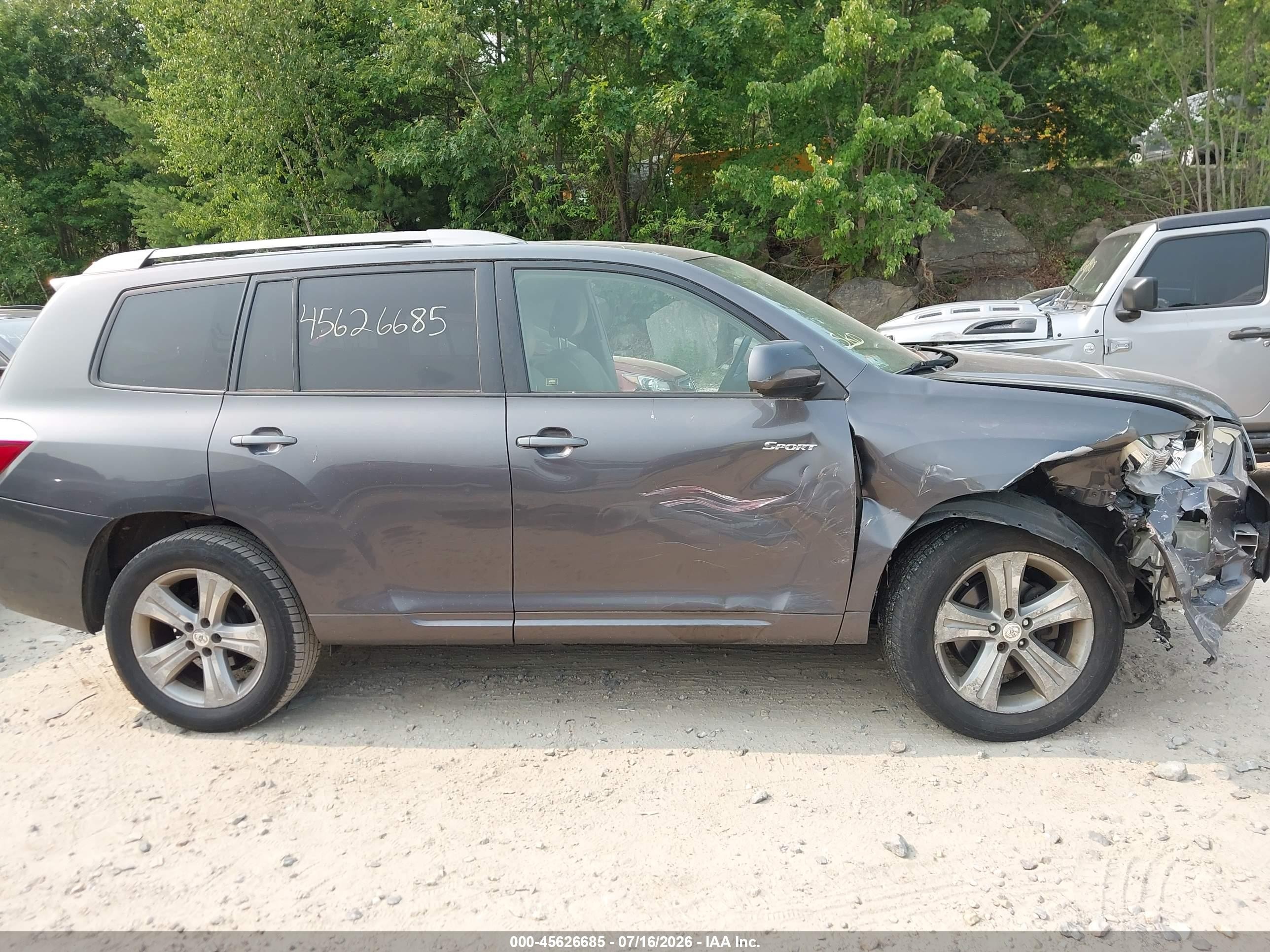 2008 Toyota Highlander Sport Gray vin: JTEES43A982094516