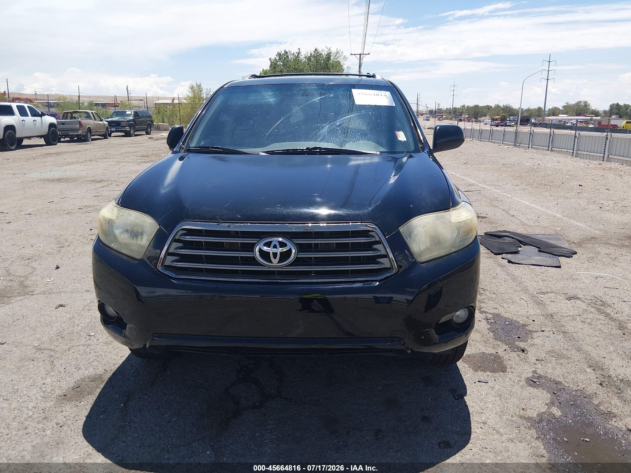 2009 Toyota Highlander Sport Black vin: JTEES43A992116466