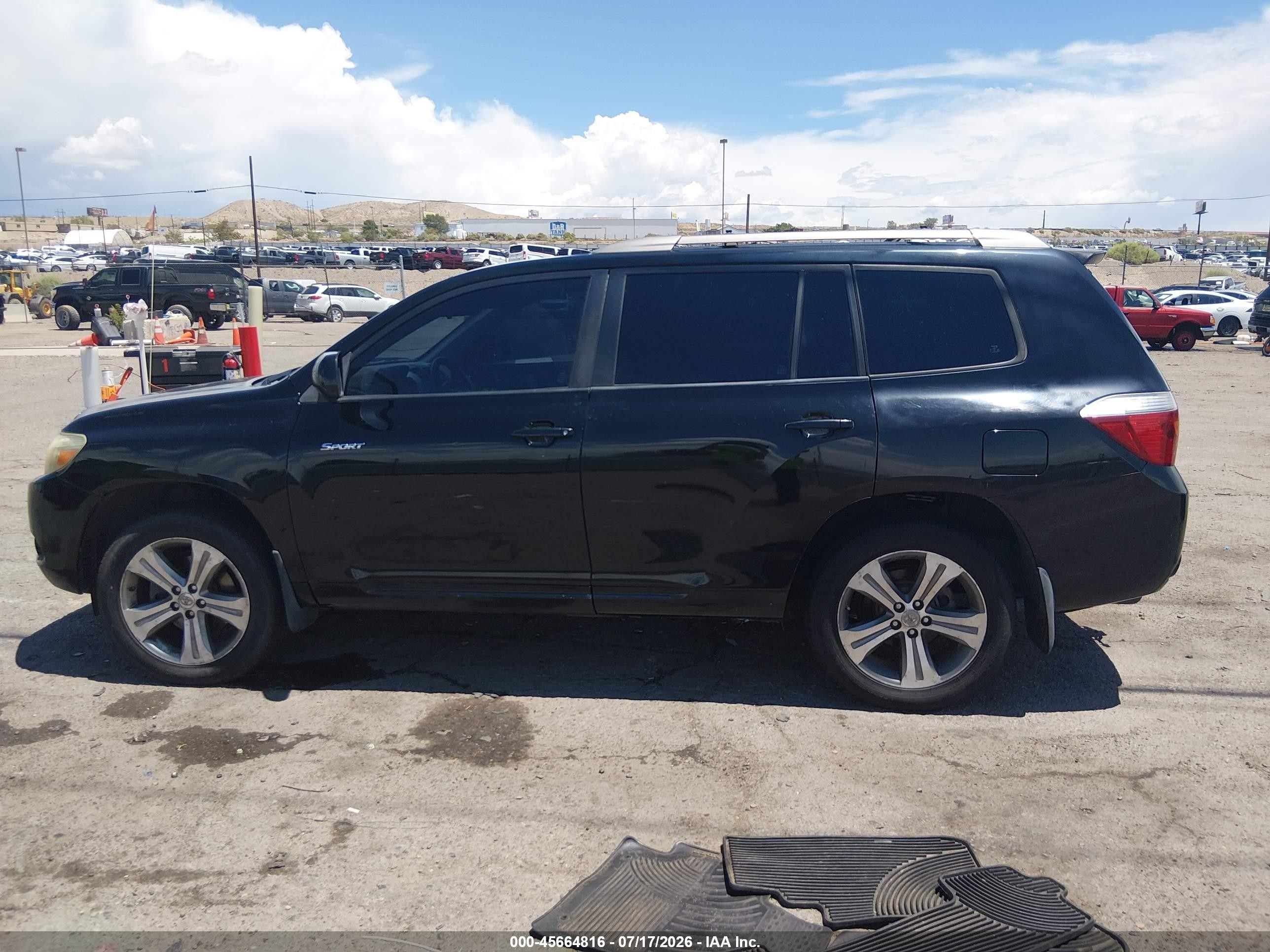 2009 Toyota Highlander Sport Black vin: JTEES43A992116466