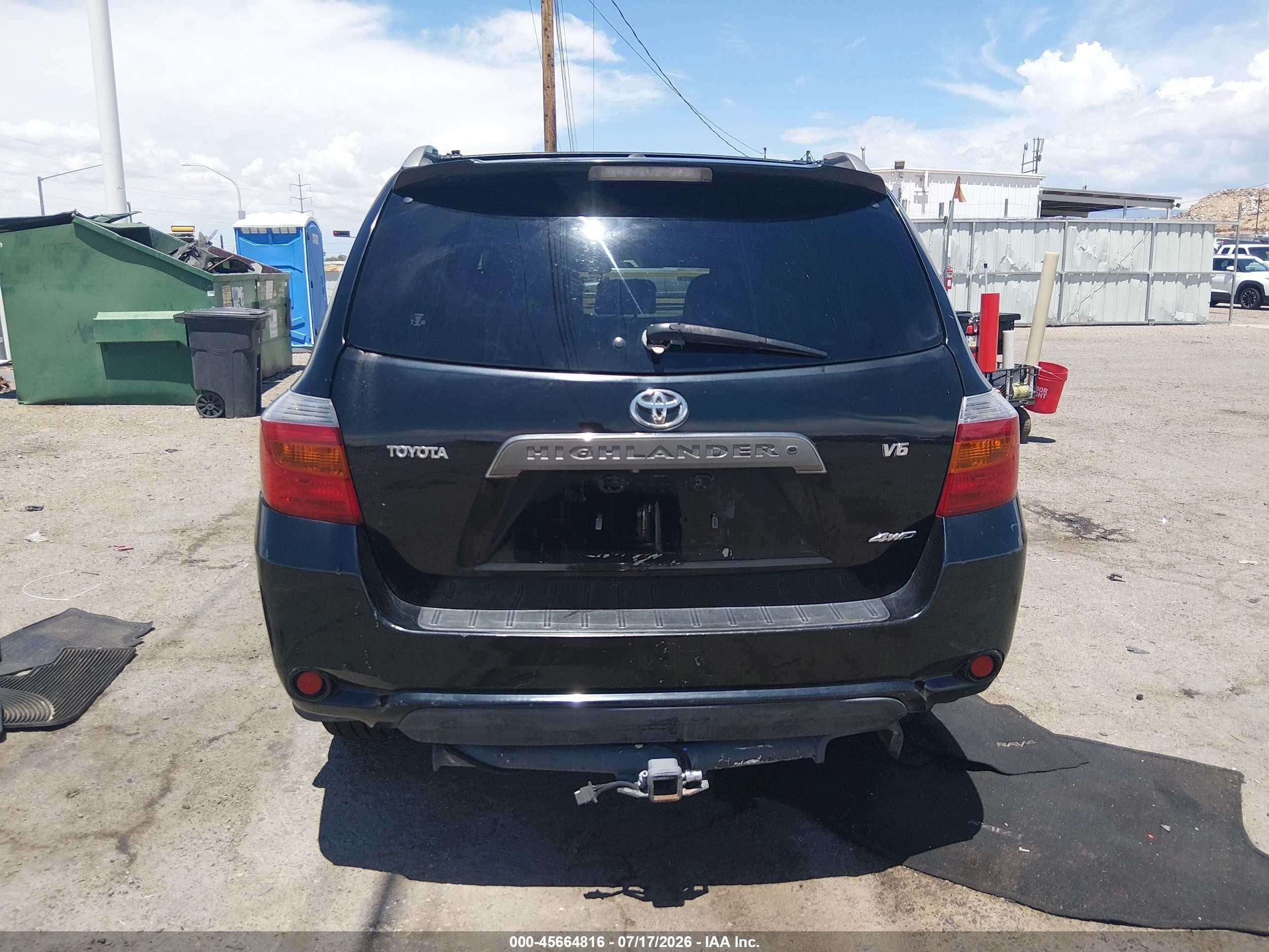 2009 Toyota Highlander Sport Black vin: JTEES43A992116466