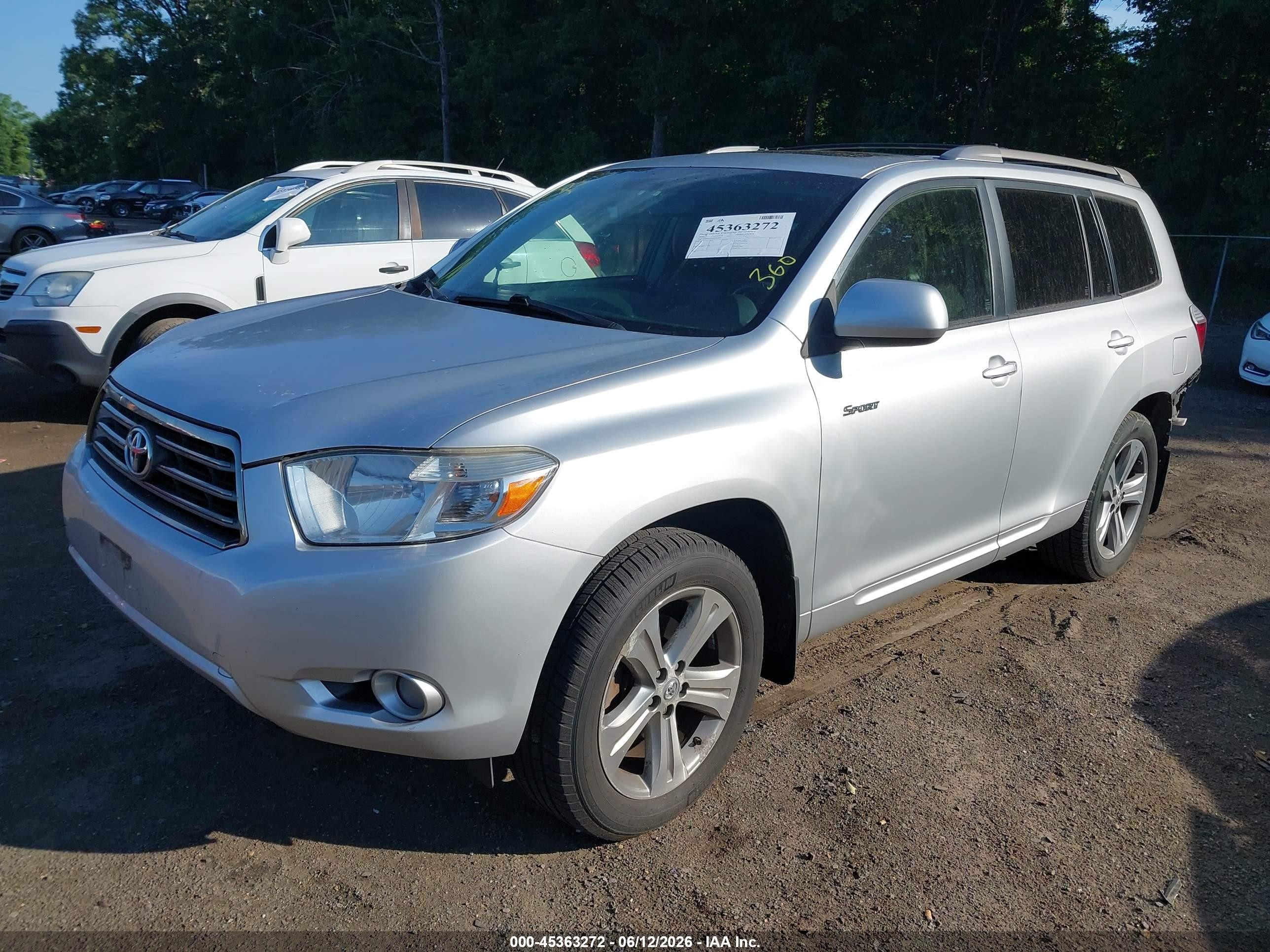 2009 Toyota Highlander Sport Silver vin: JTEES43A992133056