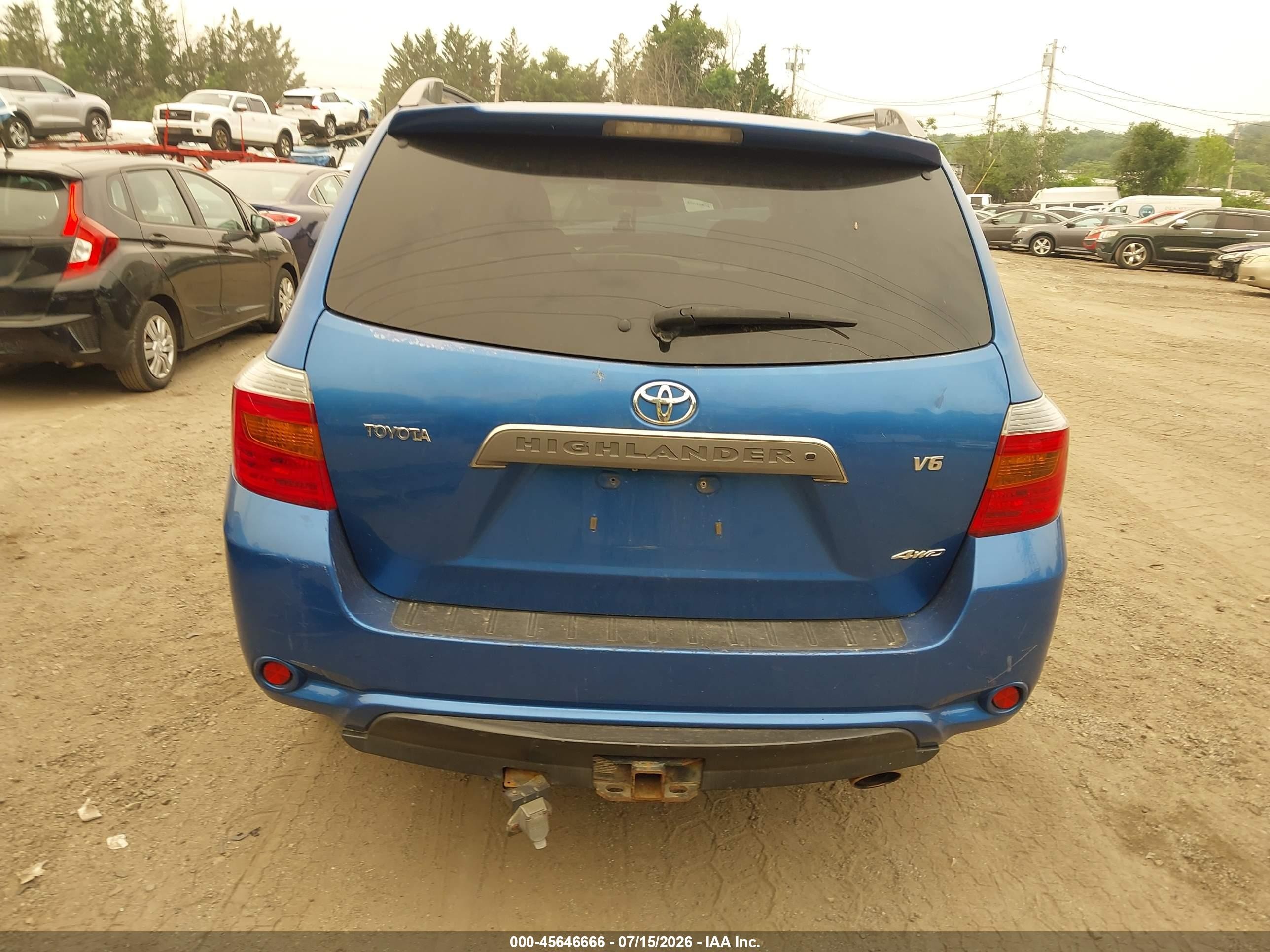 2008 Toyota Highlander Sport Blue vin: JTEES43AX82010056