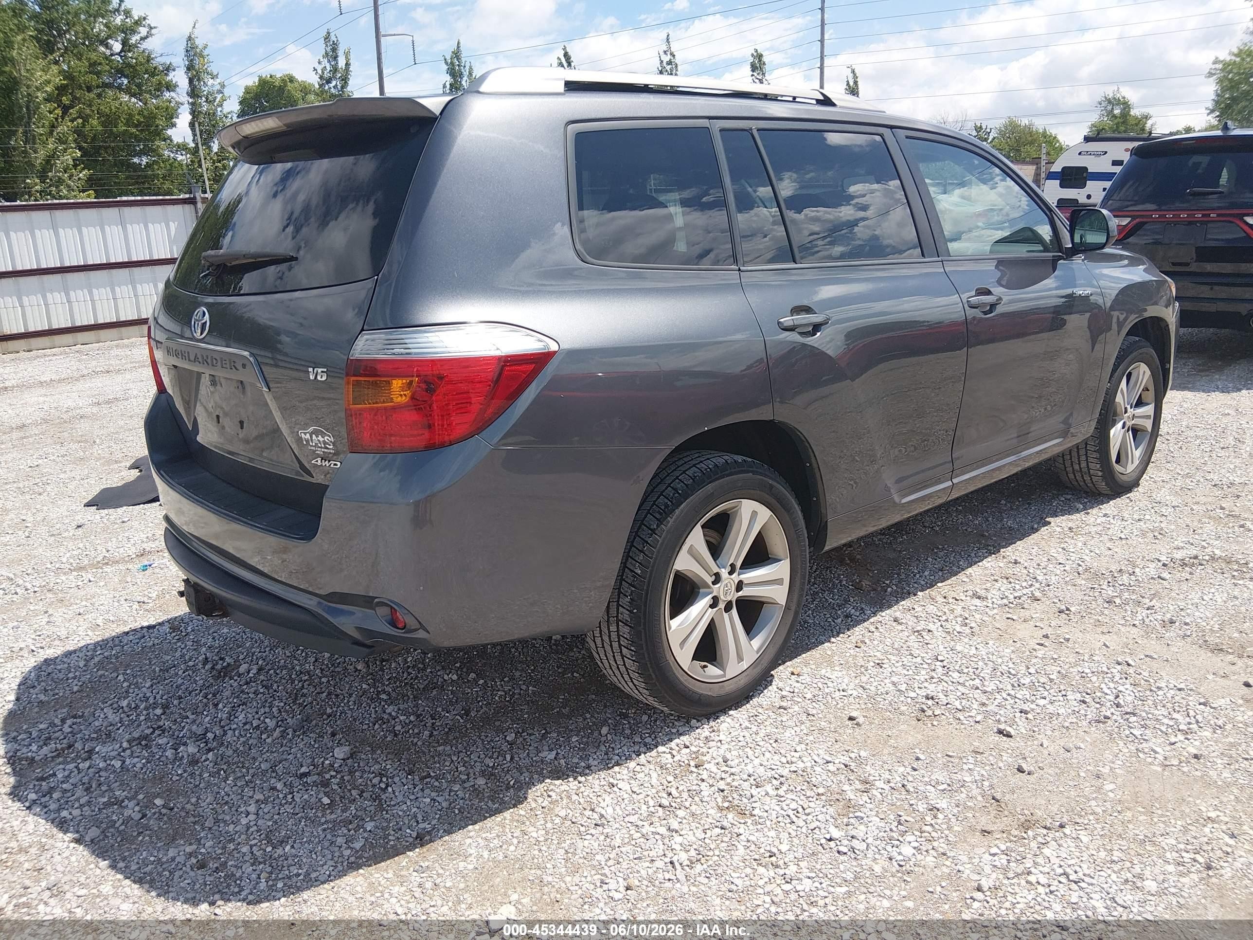 2008 Toyota Highlander Sport Gray vin: JTEES43AX82101666