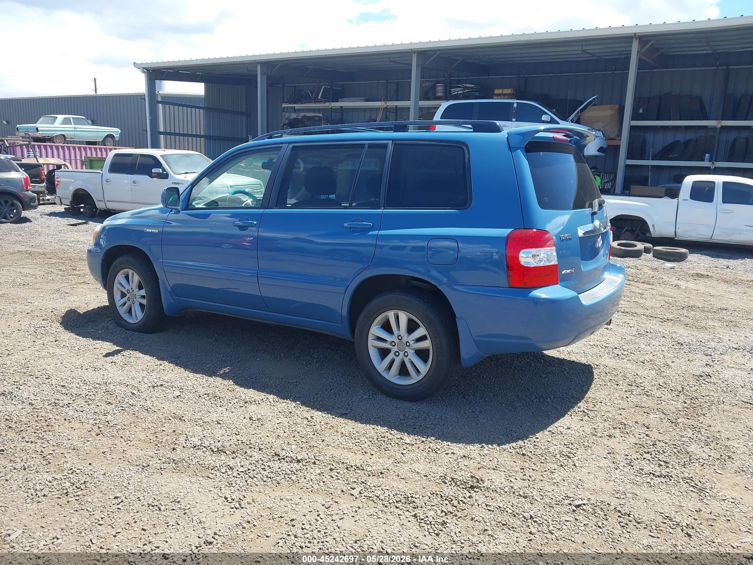 2006 Toyota Highlander Hybrid Limited V6 Blue vin: JTEEW21A160003985