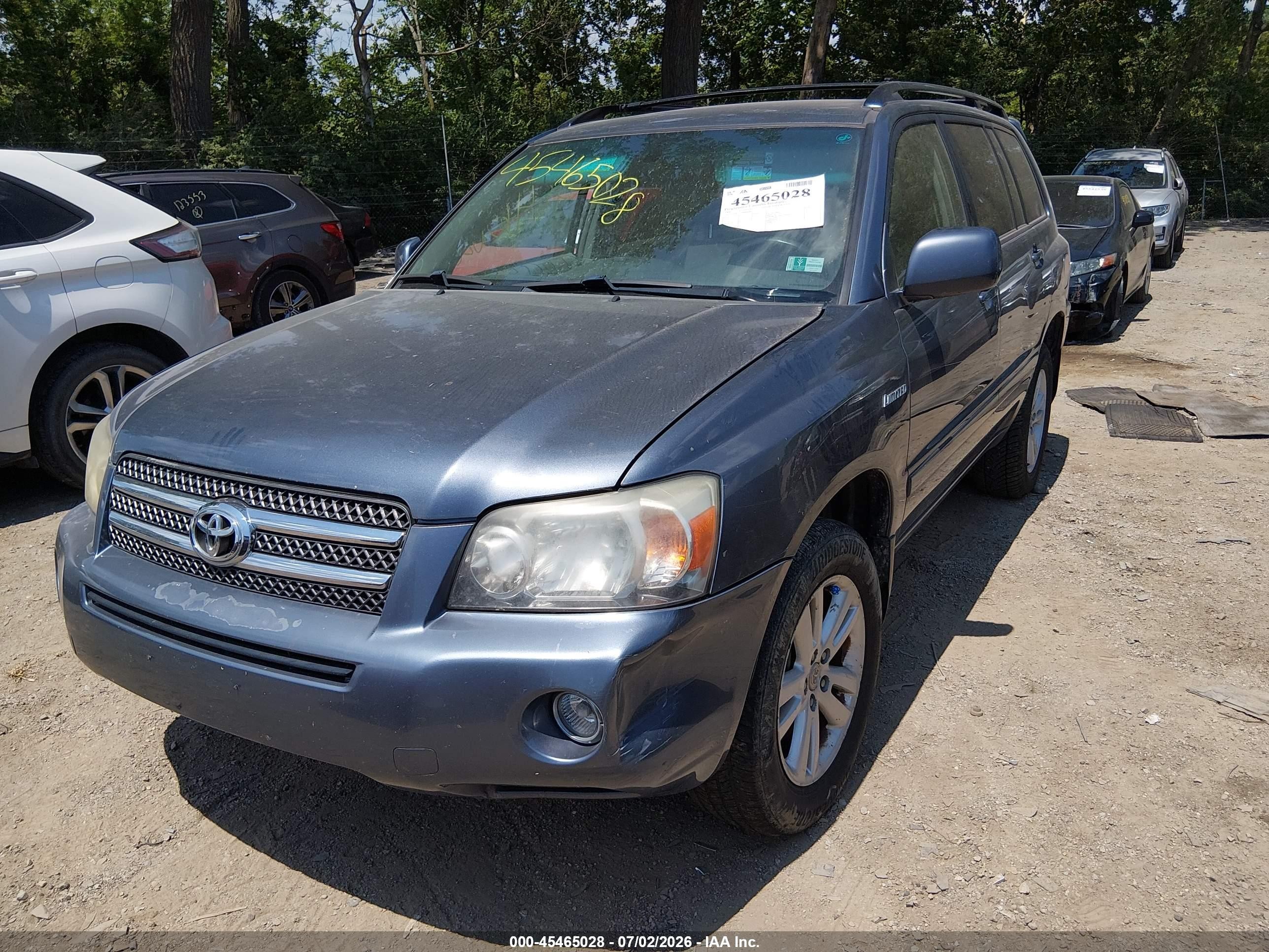 2006 Toyota Highlander Hybrid Limited V6 Light Blue vin: JTEEW21A160006000