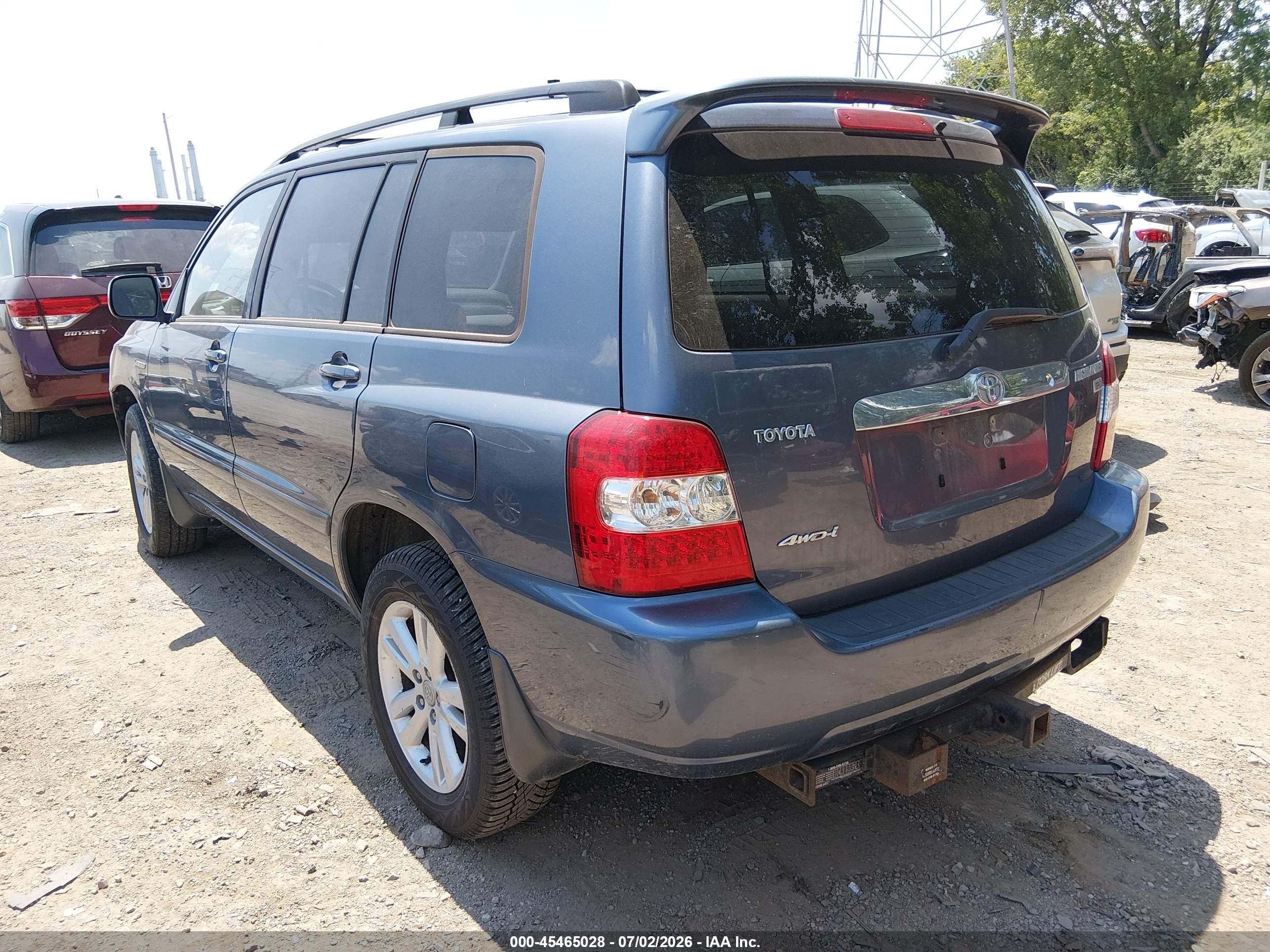 2006 Toyota Highlander Hybrid Limited V6 Light Blue vin: JTEEW21A160006000