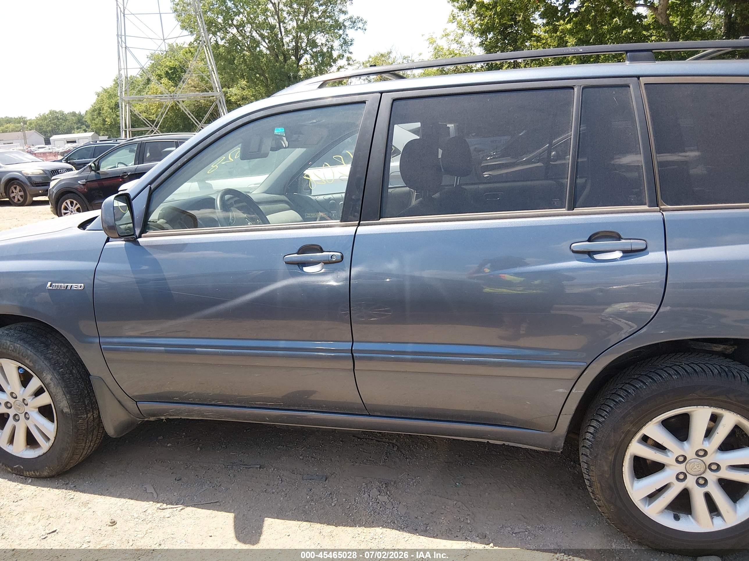 2006 Toyota Highlander Hybrid Limited V6 Light Blue vin: JTEEW21A160006000