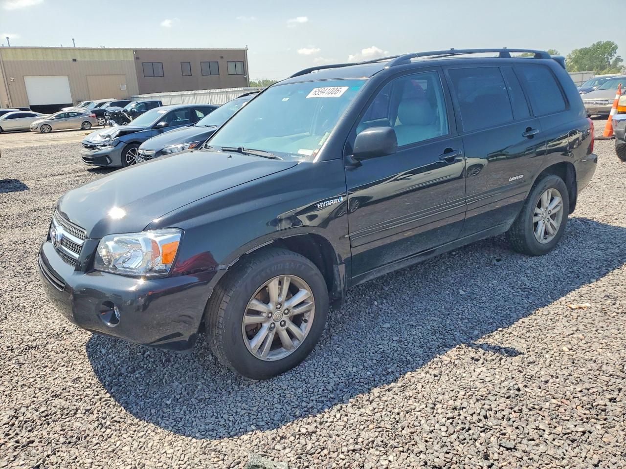 2006 Toyota Highlander Hybrid Black vin: JTEEW21A460027584