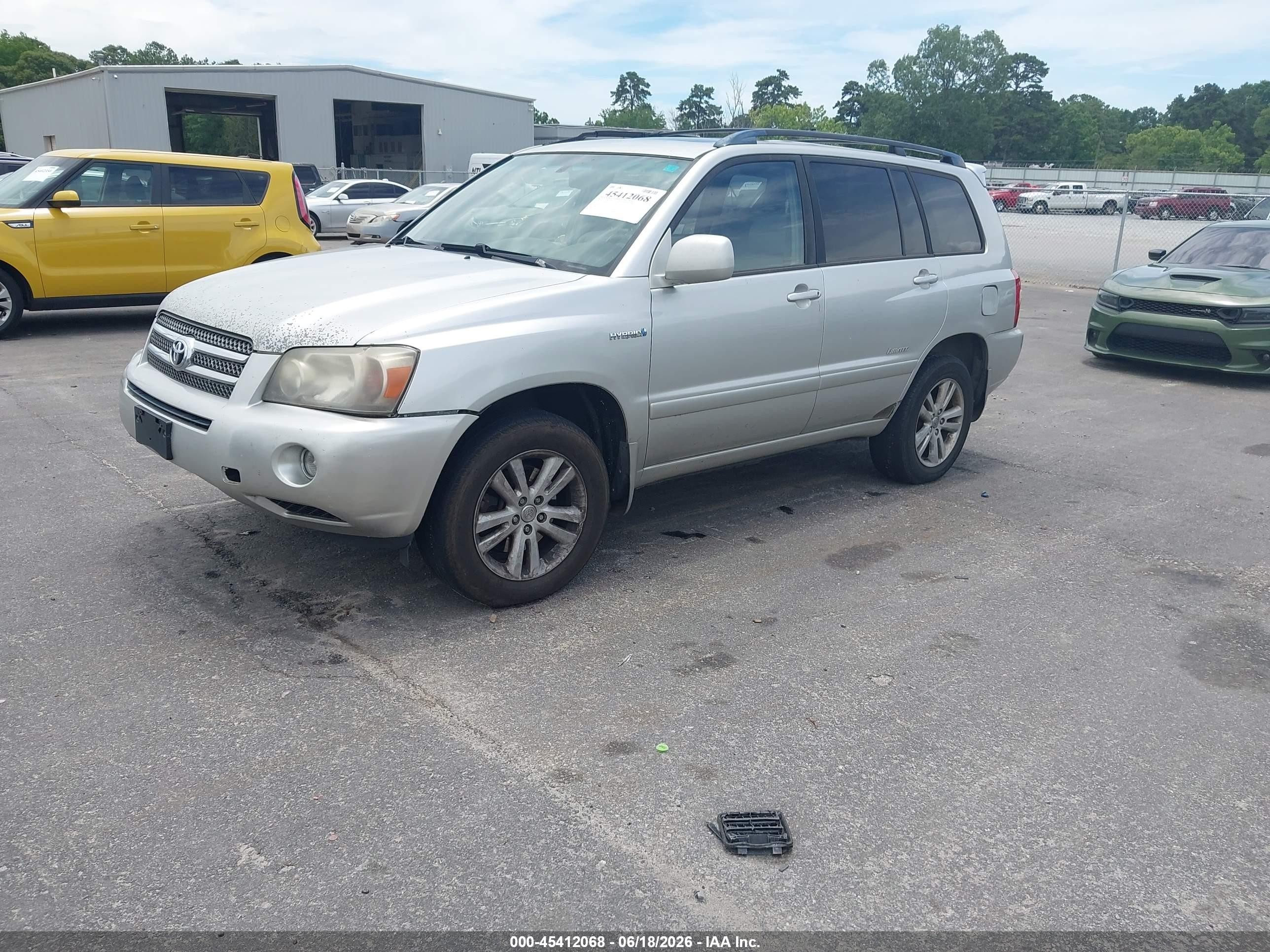 2007 Toyota Highlander Hybrid Limited V6 Серебряный vin: JTEEW21A470035430