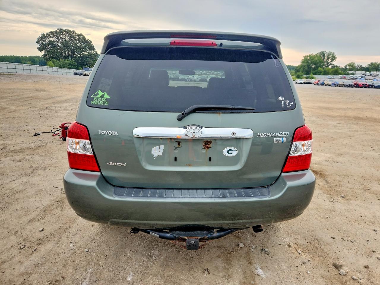 2007 Toyota Highlander Hybrid Green vin: JTEEW21A470045231
