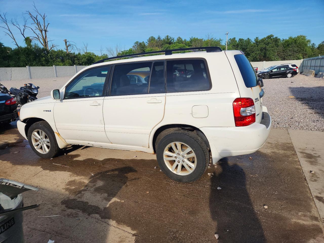 2006 Toyota Highlander Hybrid White vin: JTEEW21A560012866
