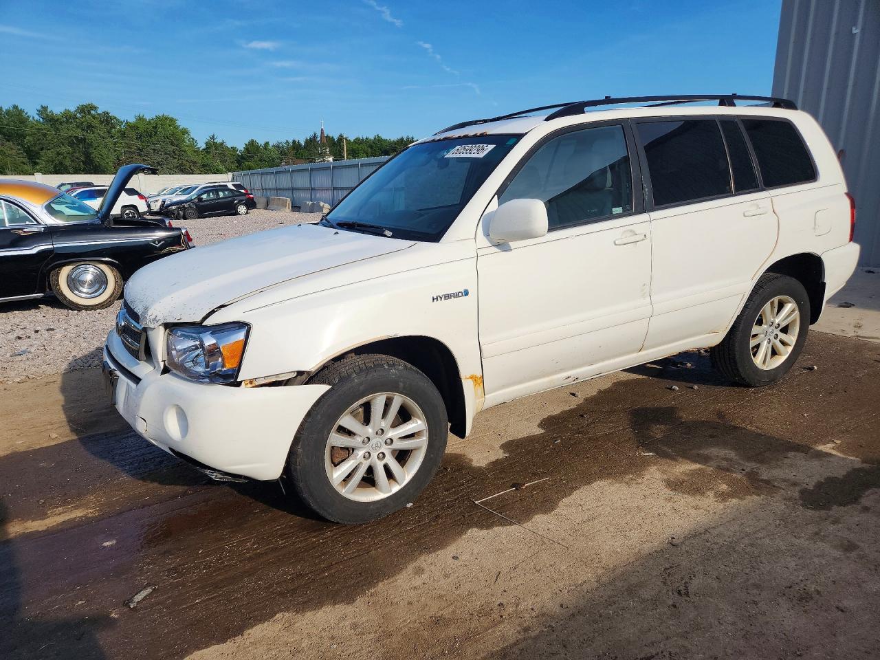 2006 Toyota Highlander Hybrid White vin: JTEEW21A560012866