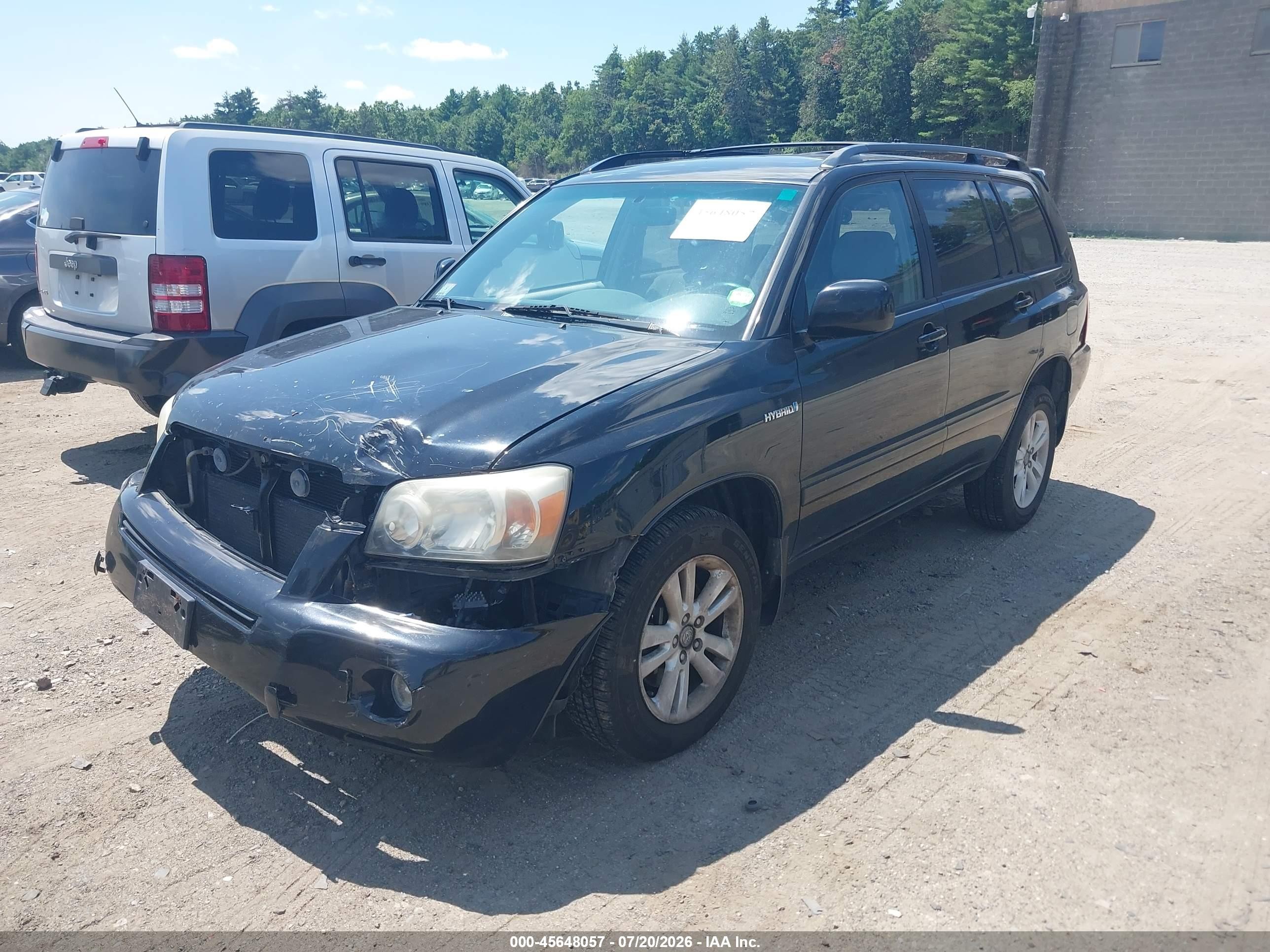 2006 Toyota Highlander Hybrid V6 Черный vin: JTEEW21A560024967