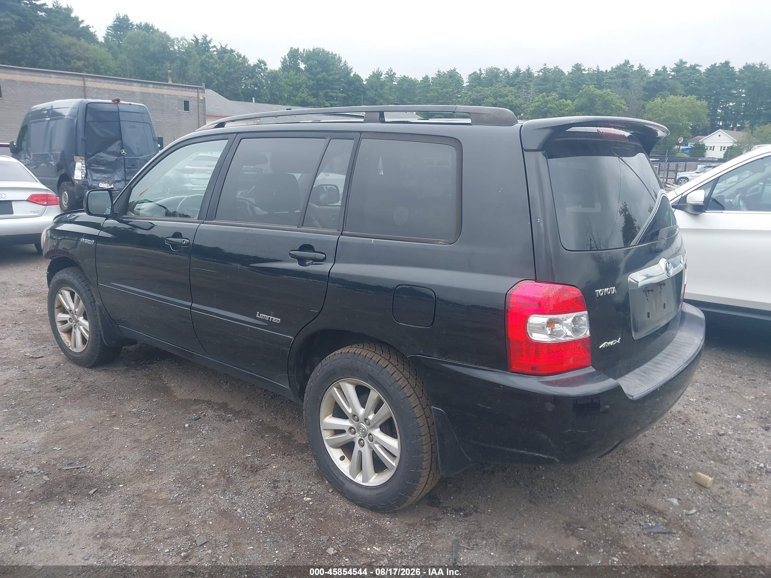 2006 Toyota Highlander Hybrid Limited V6 Black vin: JTEEW21A660025979