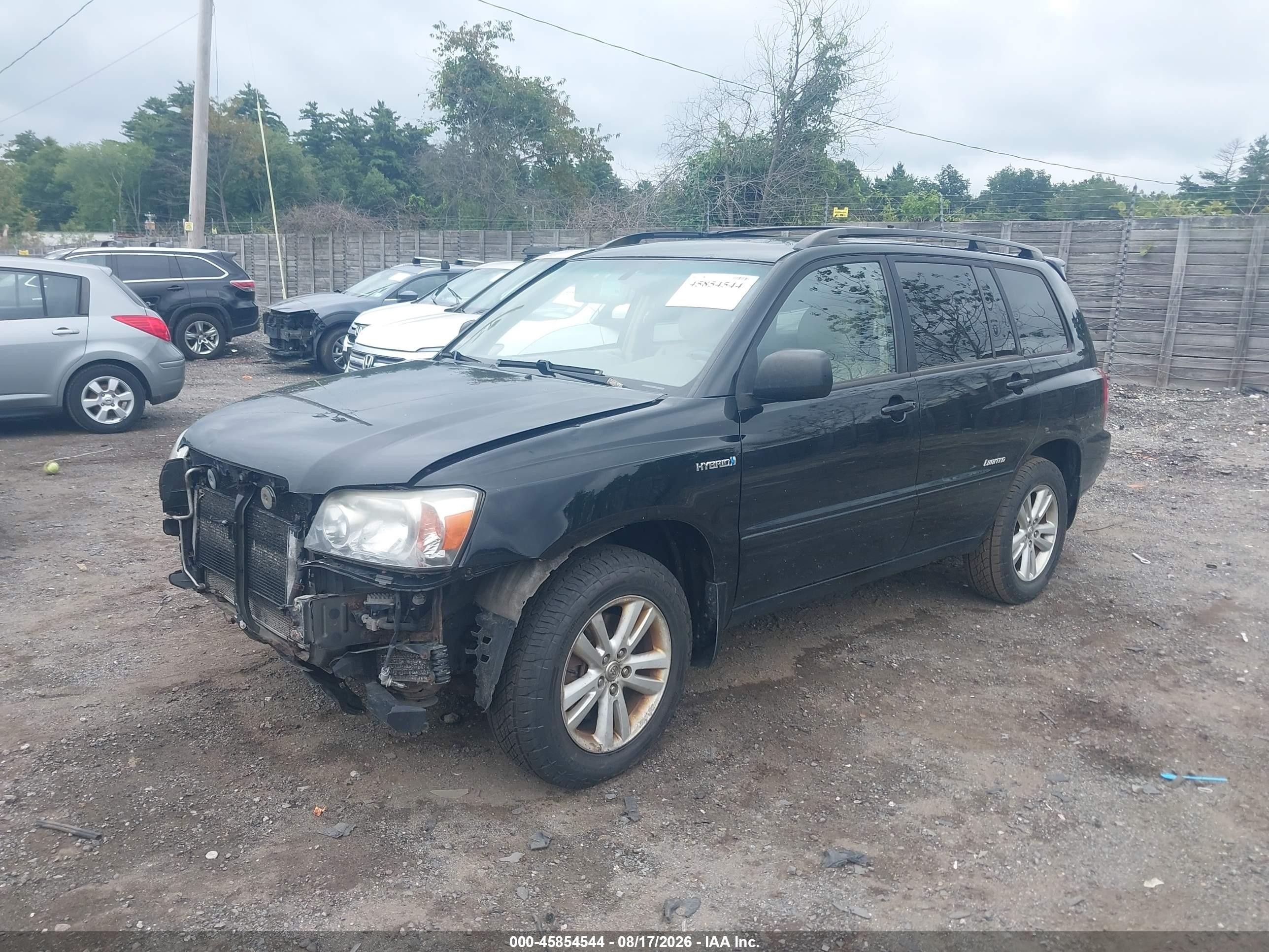 2006 Toyota Highlander Hybrid Limited V6 Black vin: JTEEW21A660025979
