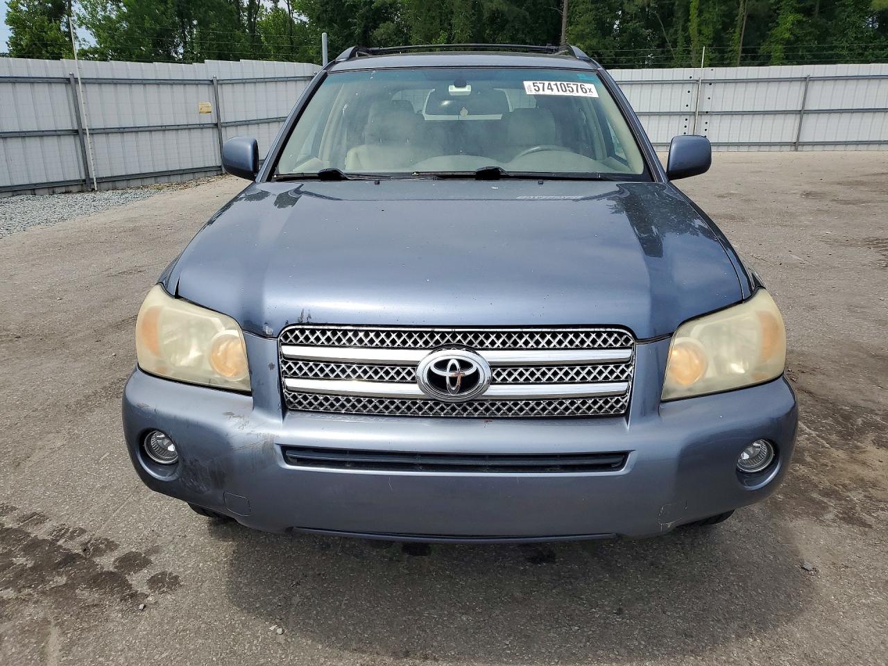 2007 Toyota Highlander Hybrid Синий vin: JTEEW21A670045991