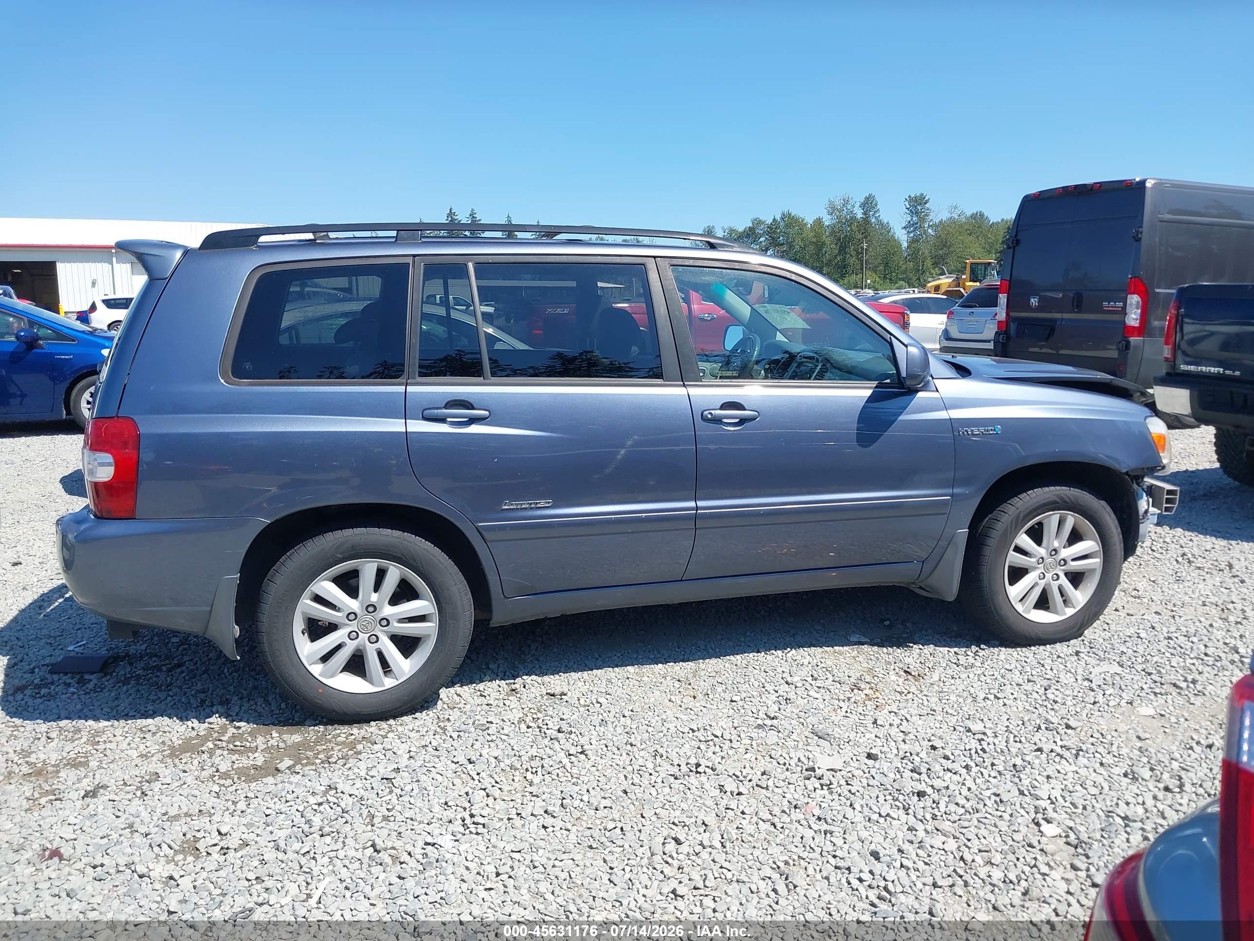 2007 Toyota Highlander Hybrid Limited V6 Gray vin: JTEEW21A670046929