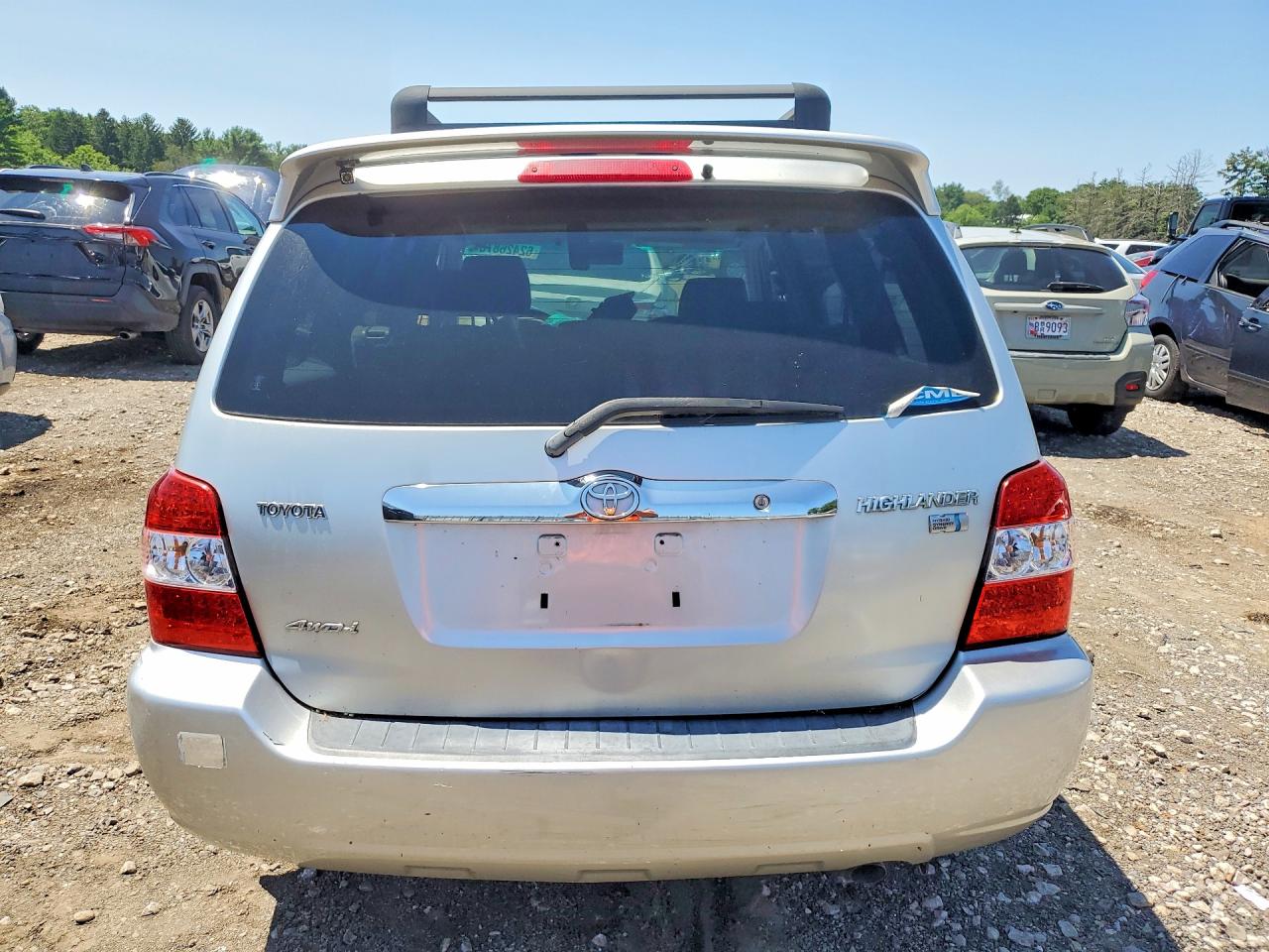 2006 Toyota Highlander Hybrid Silver vin: JTEEW21A760006292