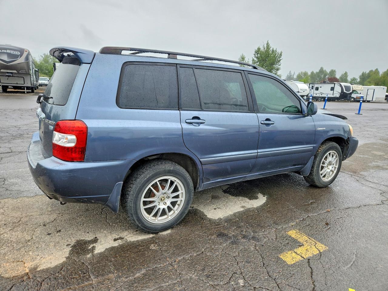 2006 Toyota Highlander Hybrid Blue vin: JTEEW21A760011217