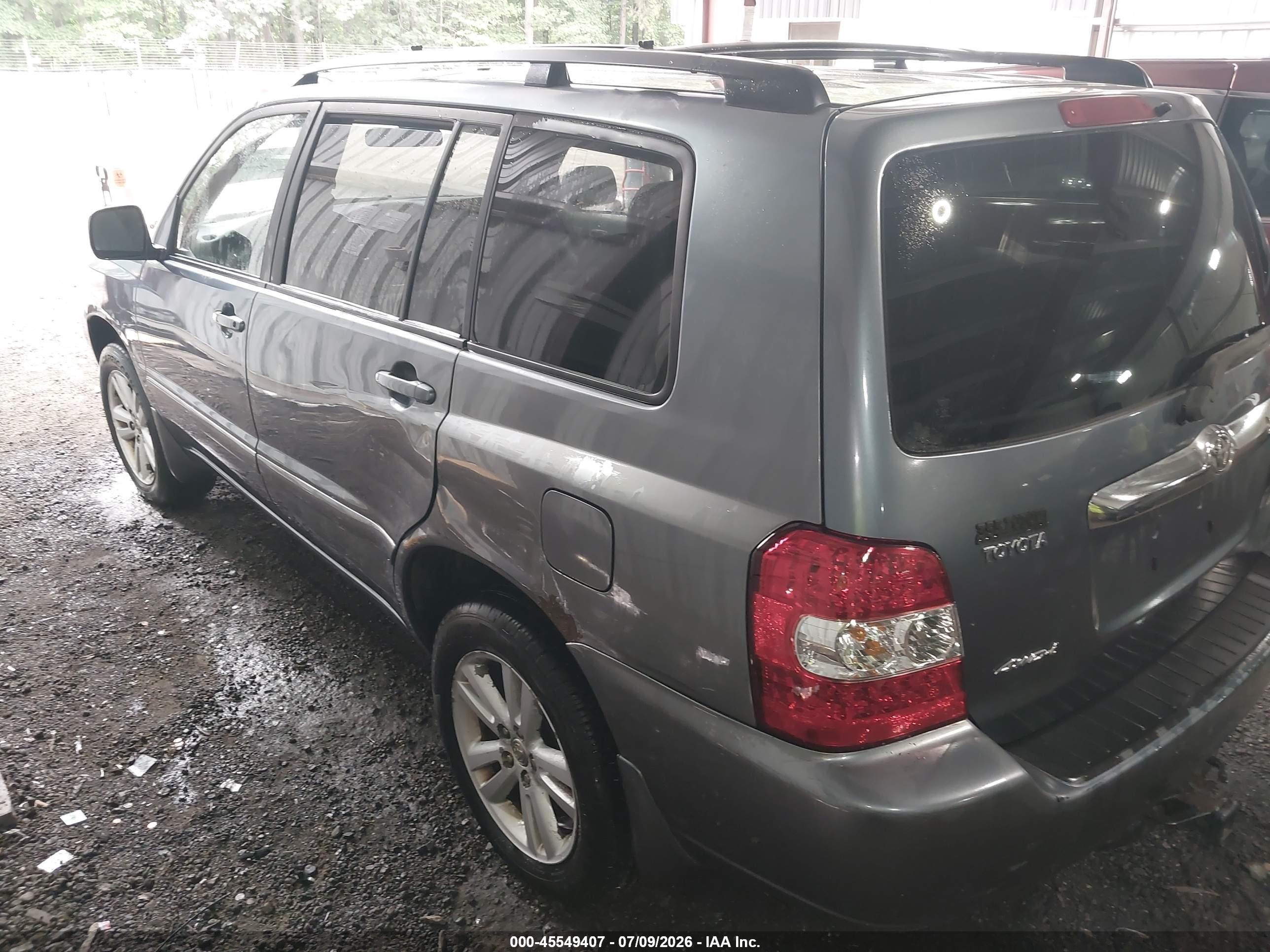 2006 Toyota Highlander Hybrid V6 Blue vin: JTEEW21A760013114
