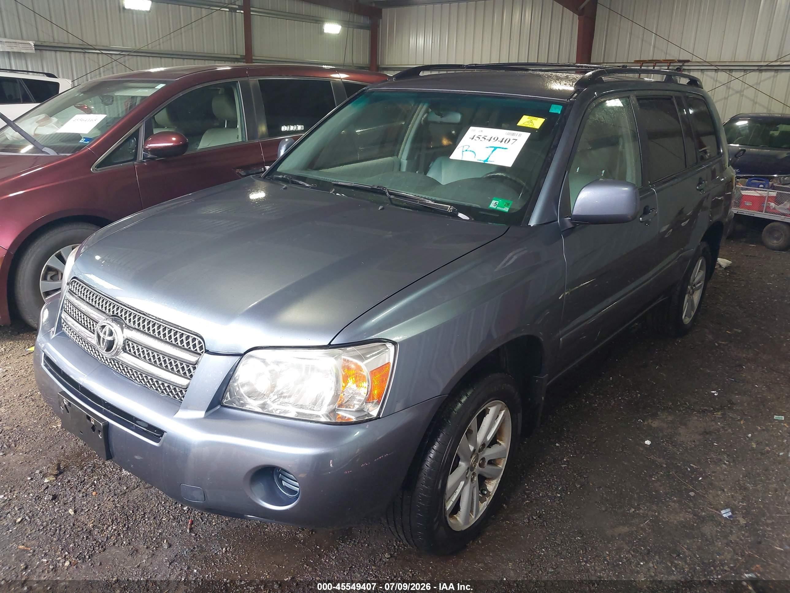 2006 Toyota Highlander Hybrid V6 Blue vin: JTEEW21A760013114