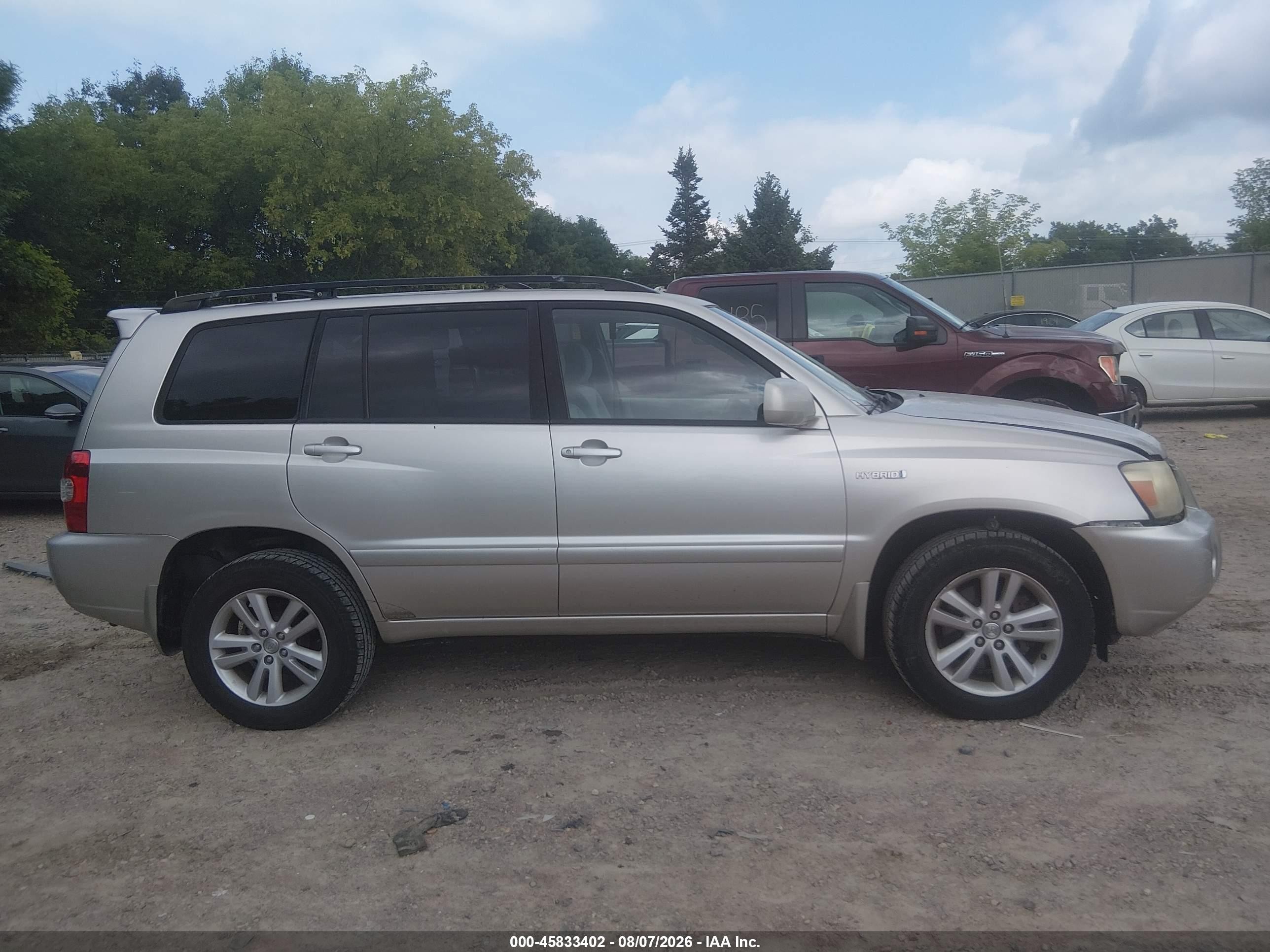 2006 Toyota Highlander Hybrid V6 Silver vin: JTEEW21A760019768