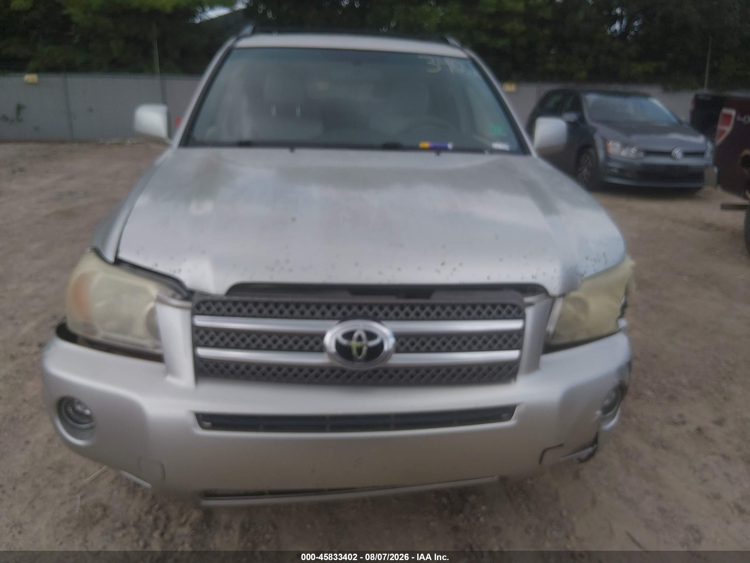 2006 Toyota Highlander Hybrid V6 Silver vin: JTEEW21A760019768
