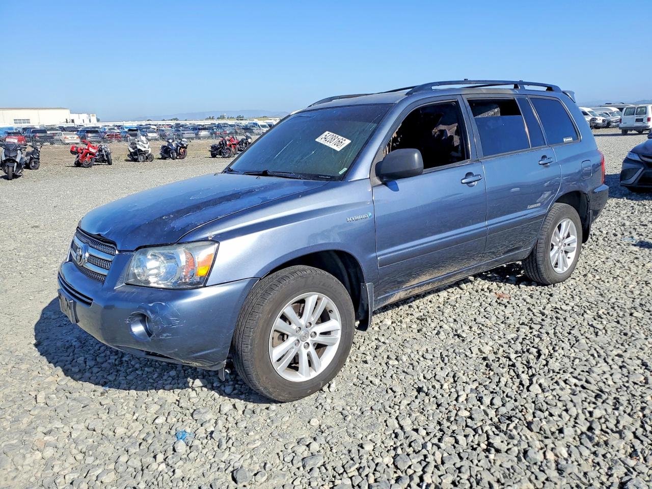 2006 Toyota Highlander Hybrid Blue vin: JTEEW21A760030902
