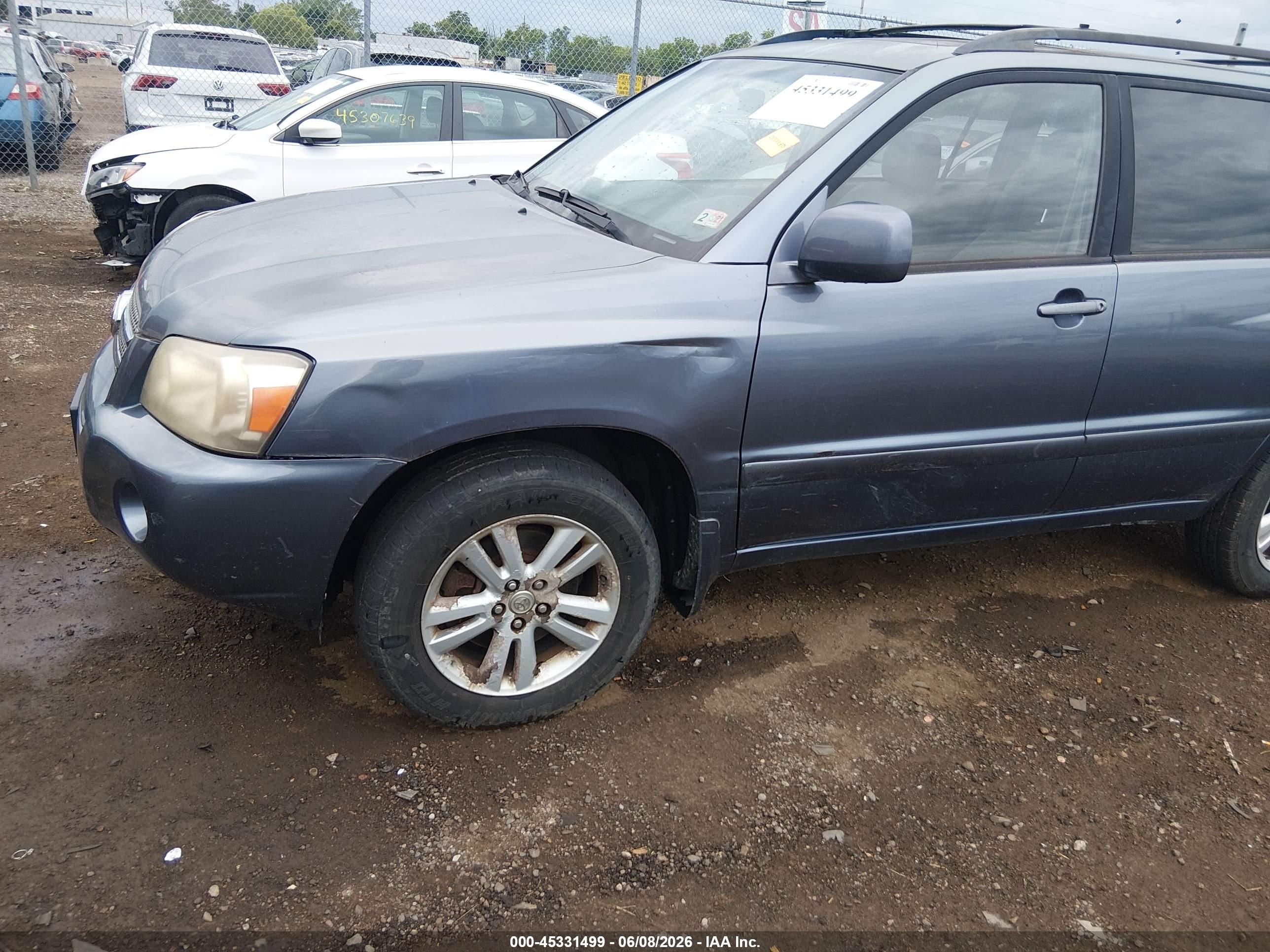 2006 Toyota Highlander Hybrid V6 Серый vin: JTEEW21A860011615