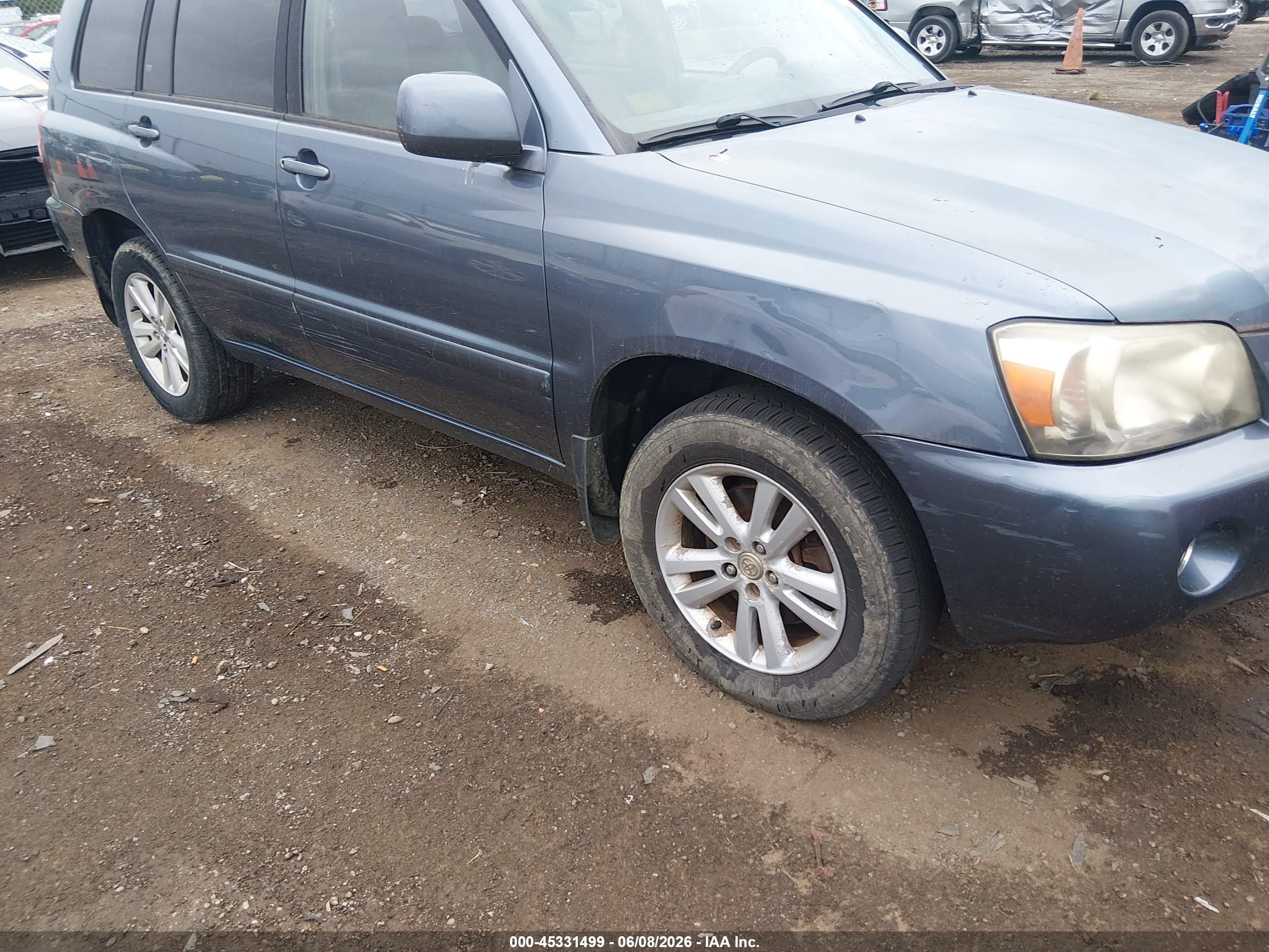 2006 Toyota Highlander Hybrid V6 Серый vin: JTEEW21A860011615