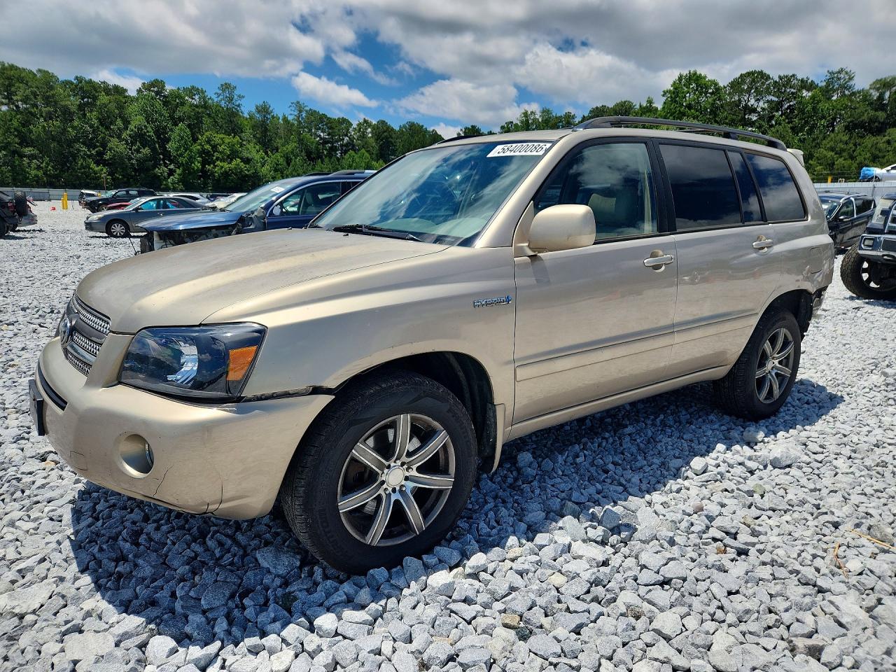 2007 Toyota Highlander Hybrid Tan vin: JTEEW21A870044504