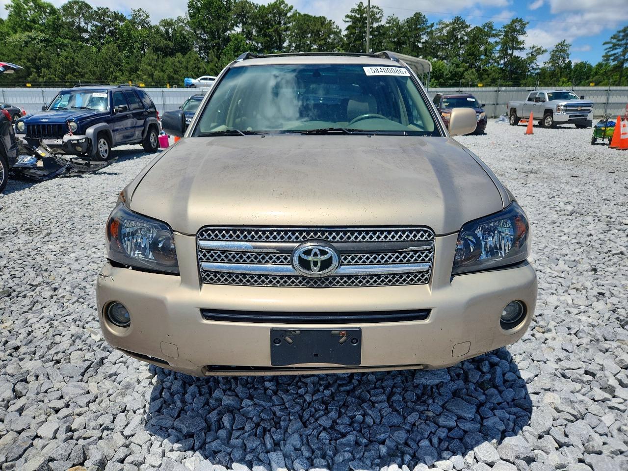 2007 Toyota Highlander Hybrid Tan vin: JTEEW21A870044504