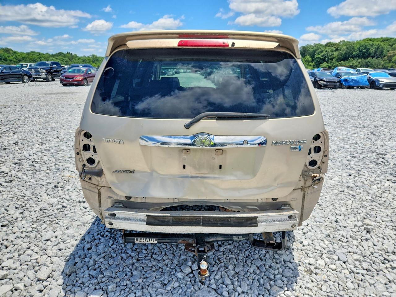 2007 Toyota Highlander Hybrid Tan vin: JTEEW21A870044504